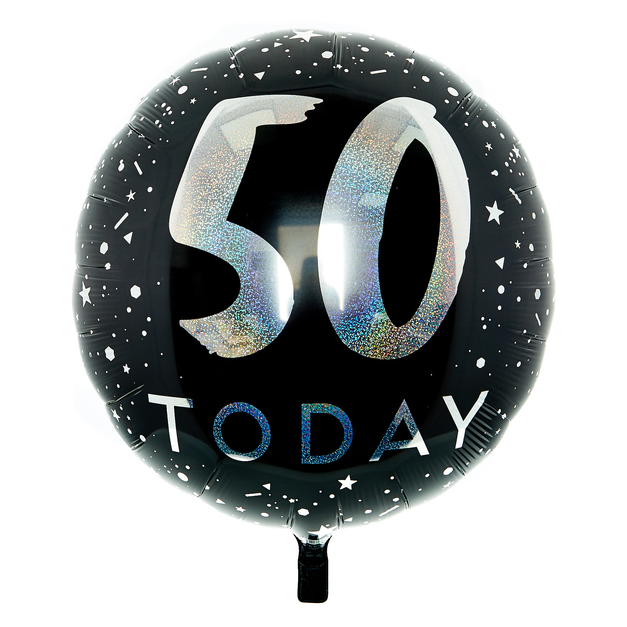 Black & Silver 50 Today 31-Inch Foil Helium Balloon