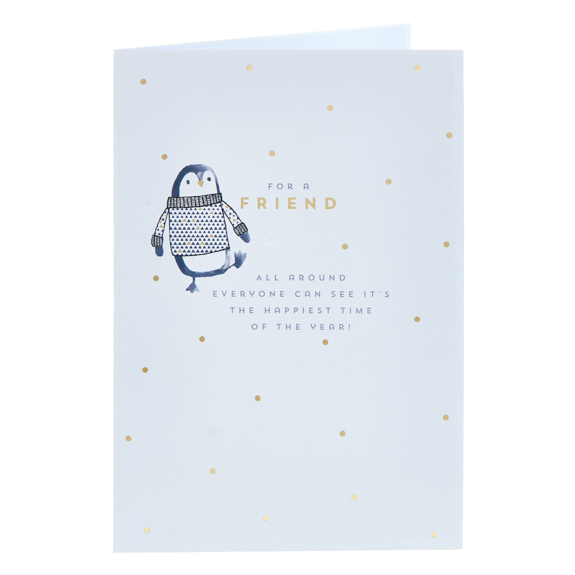 Friend Penguin In A Jumper Christmas Card
