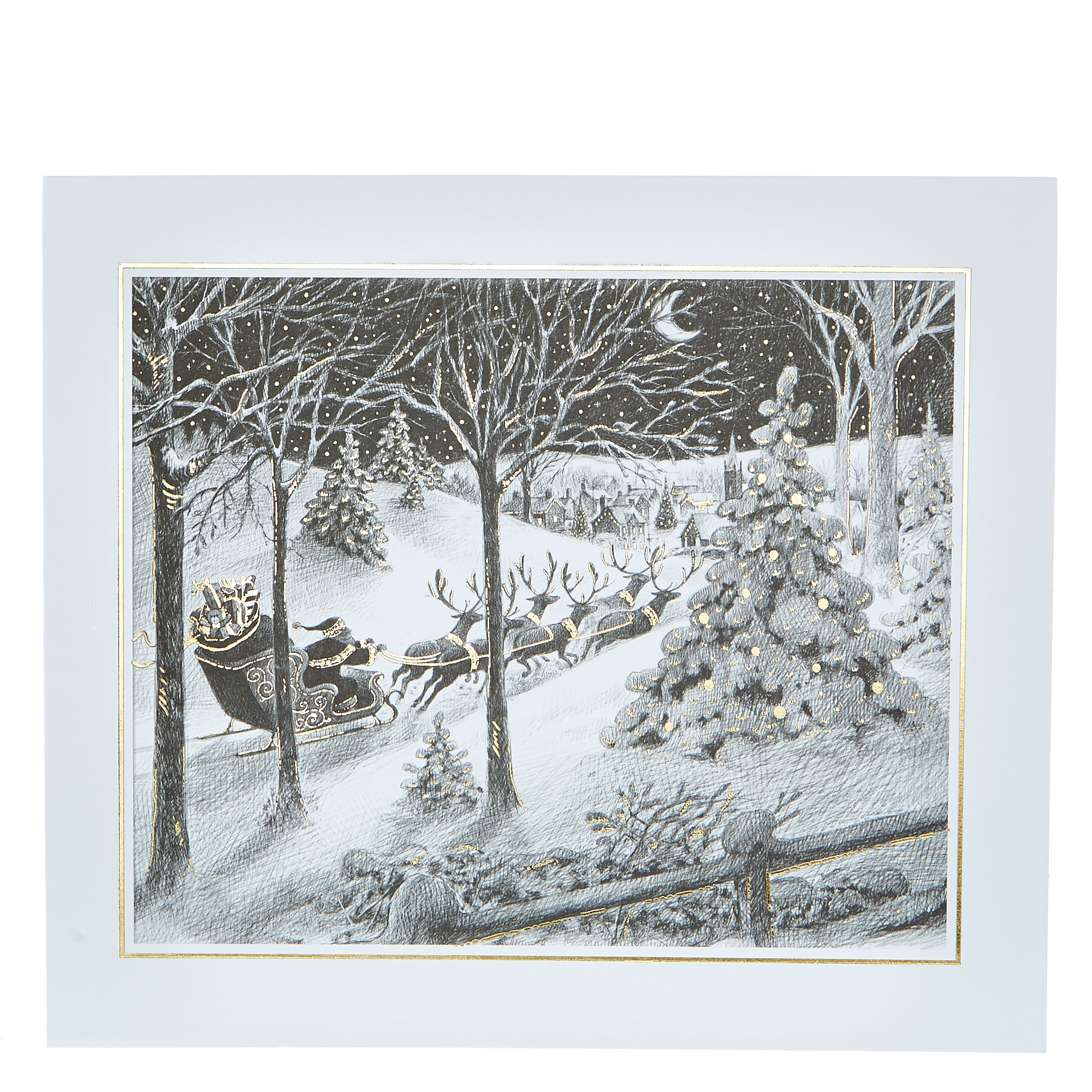 Box of 12 Deluxe Landscape Village Charity Christmas Cards - 2 Designs