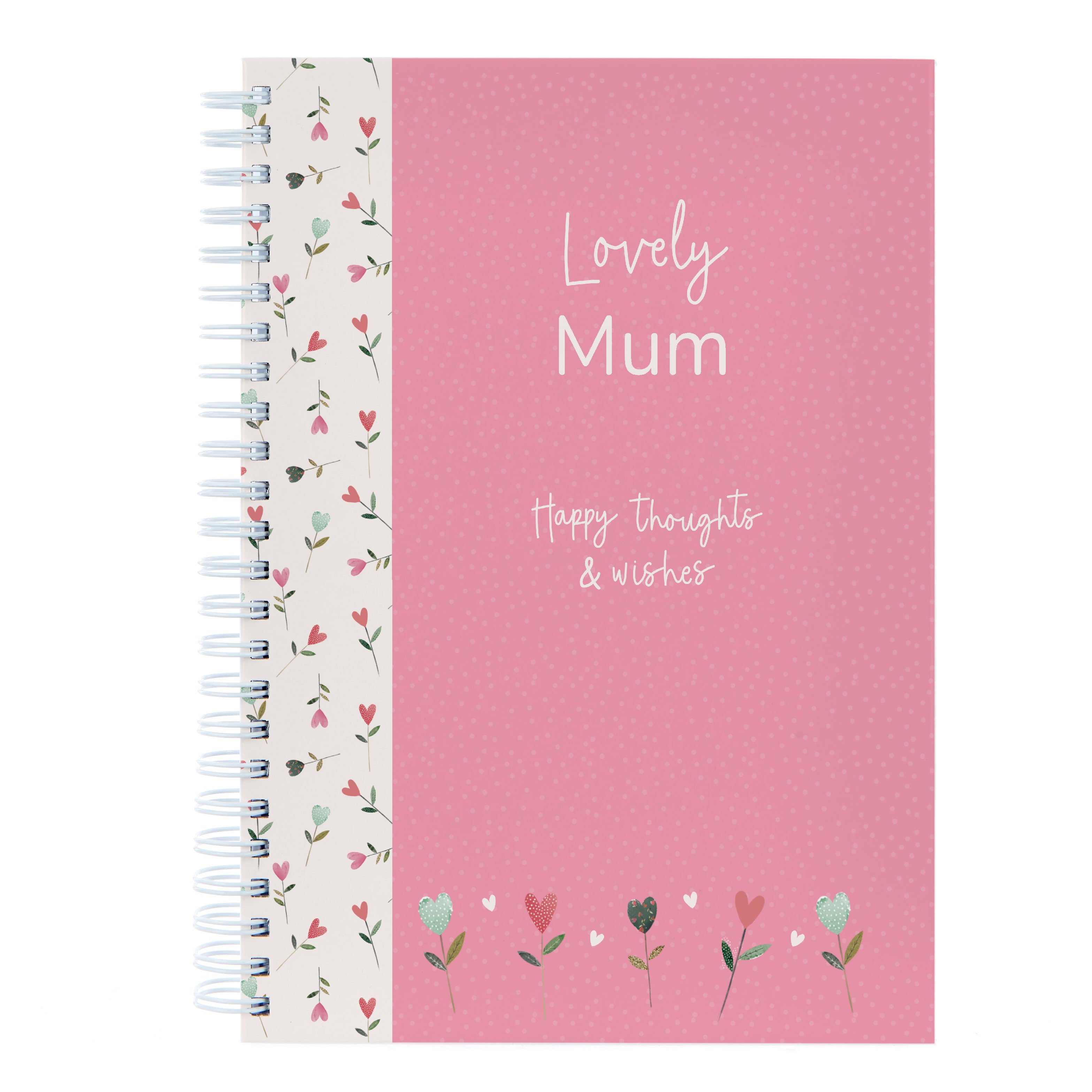 Personalised Notebook - Pink Happy Thoughts and Wishes