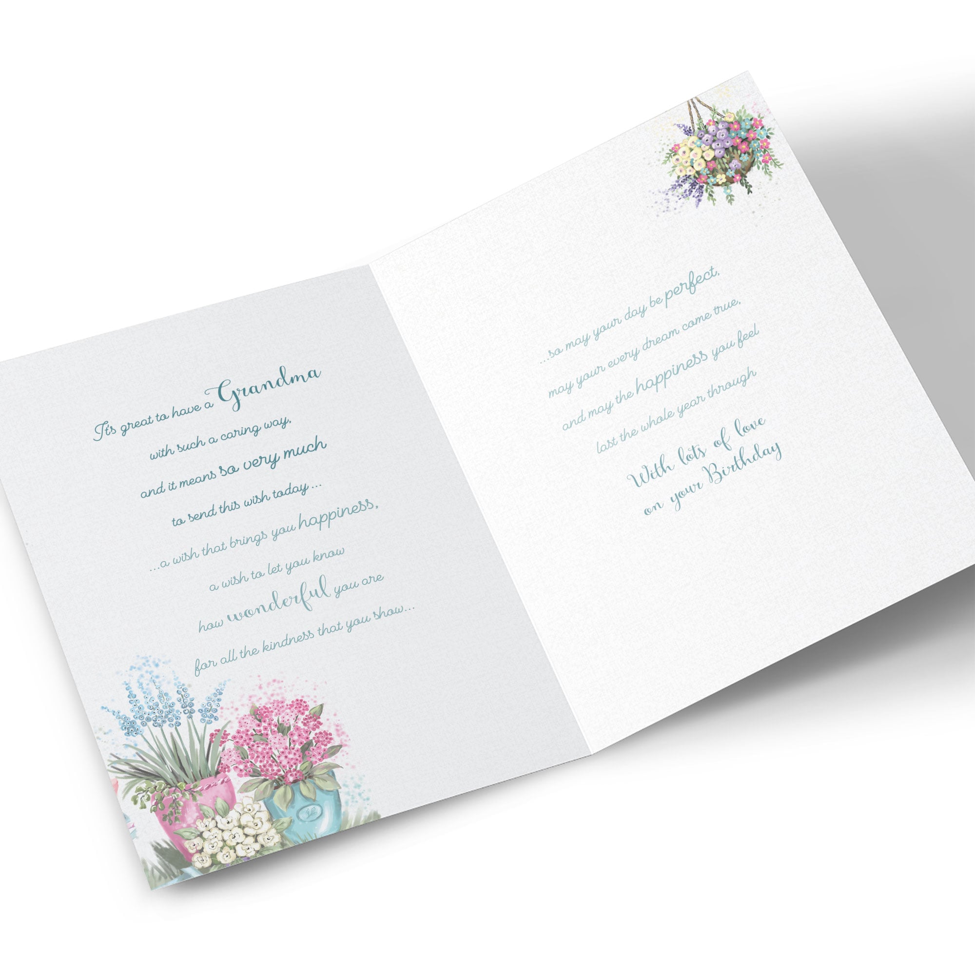 Birthday Card - Flower Pots Garden, Grandma