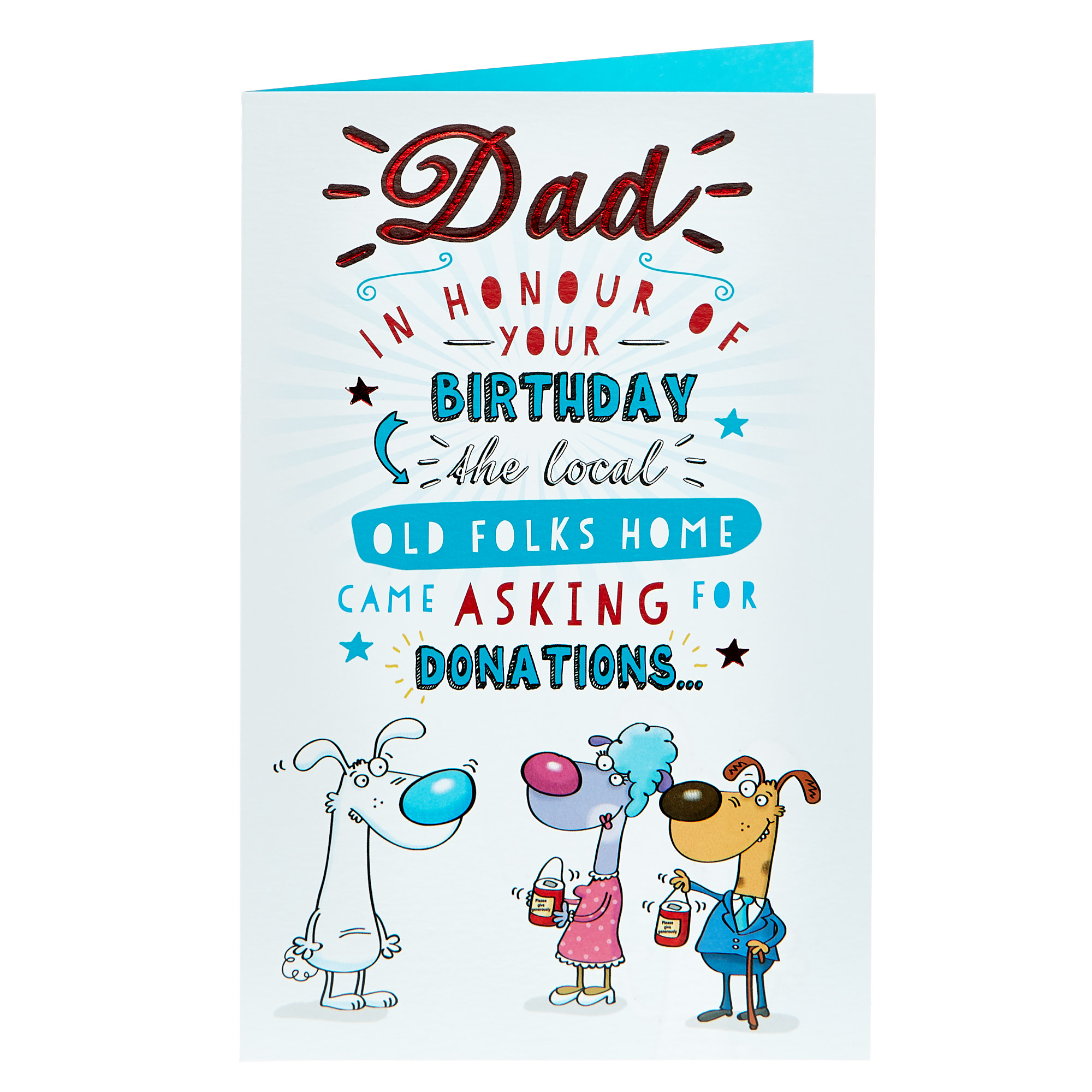 Birthday Card - Dad Old Folks Home
