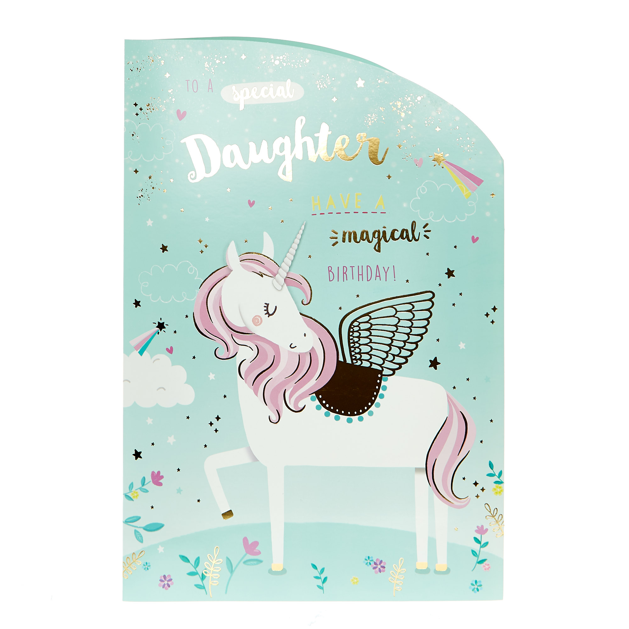 Giant Pop-Out Birthday Card - Daughter Unicorn