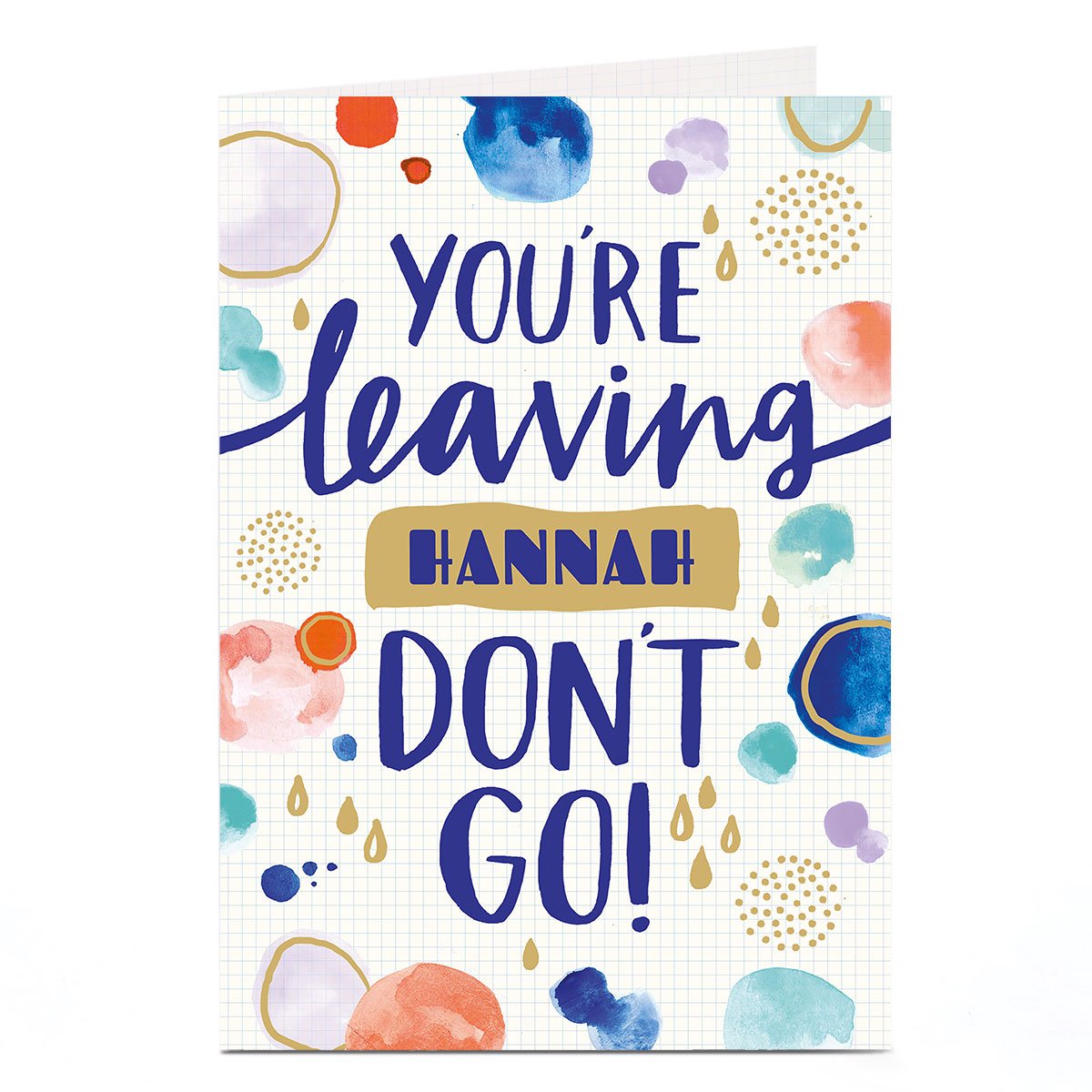 Personalised Leaving Card - Don't Go!