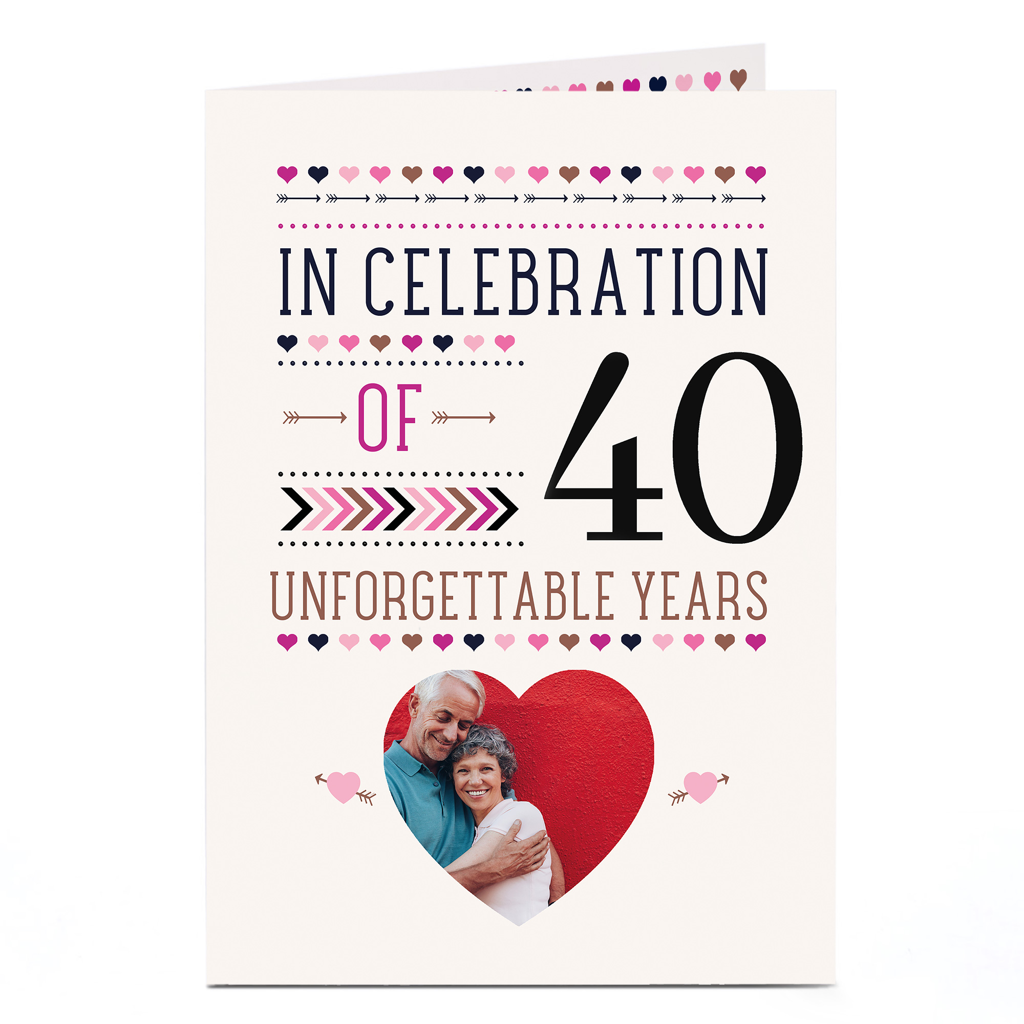 Photo Anniversary Card - 40 Unforgettable Years