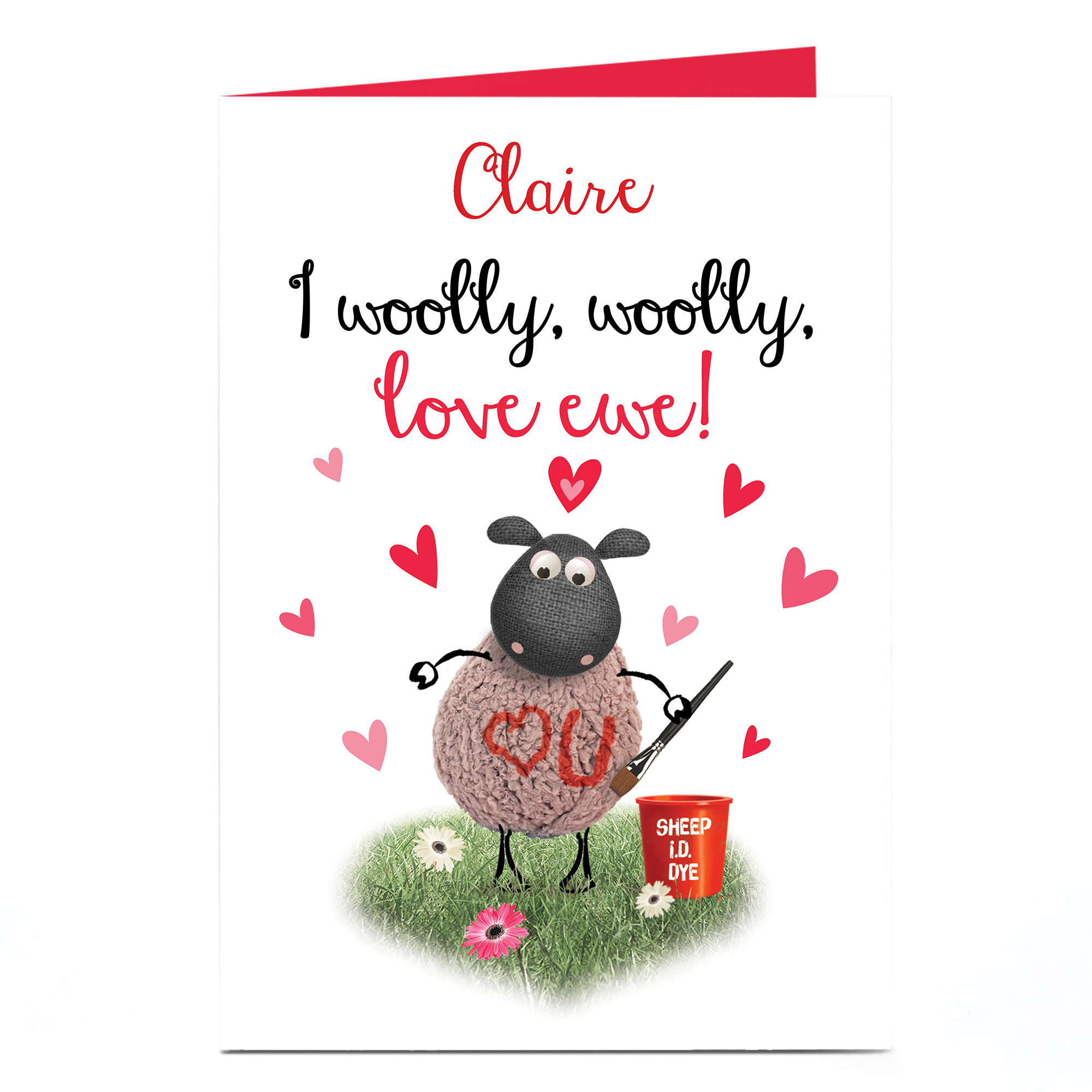 Personalised Card - I Woolly Woolly Love Ewe