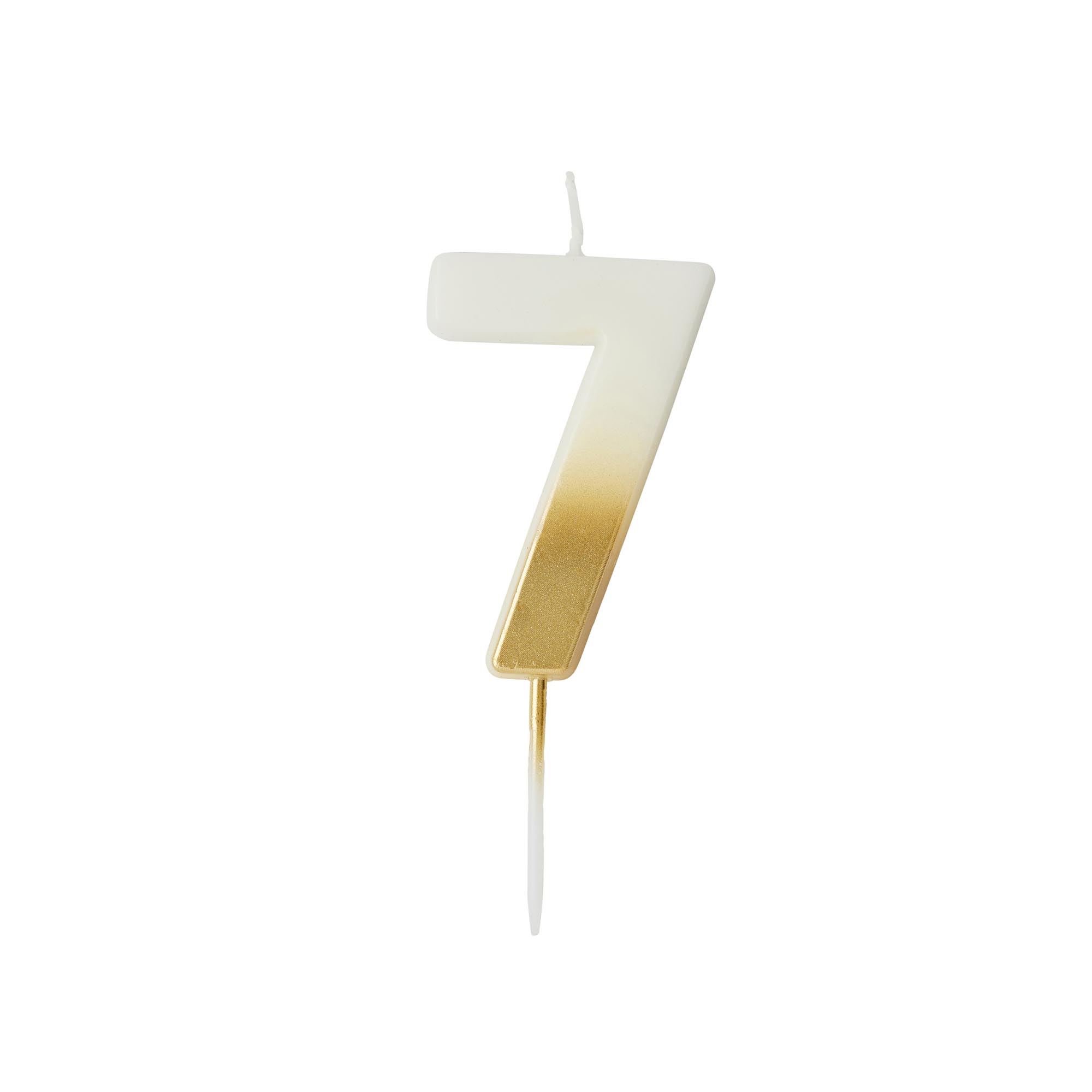 Gold Ombre Number Cake Candle (0-9)