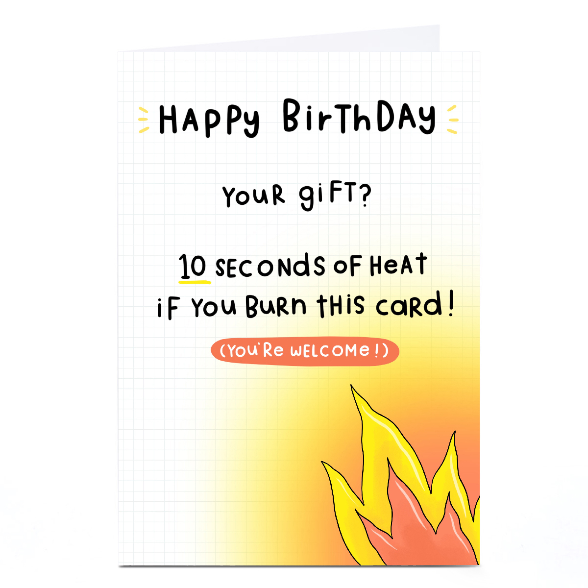 Personalised Jess Moorhouse Birthday Card - 10 Seconds of Heat
