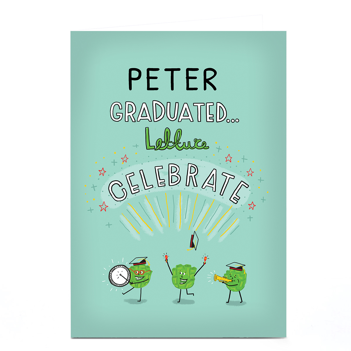 Personalised Congratulations Card - Lettuce Celebrate