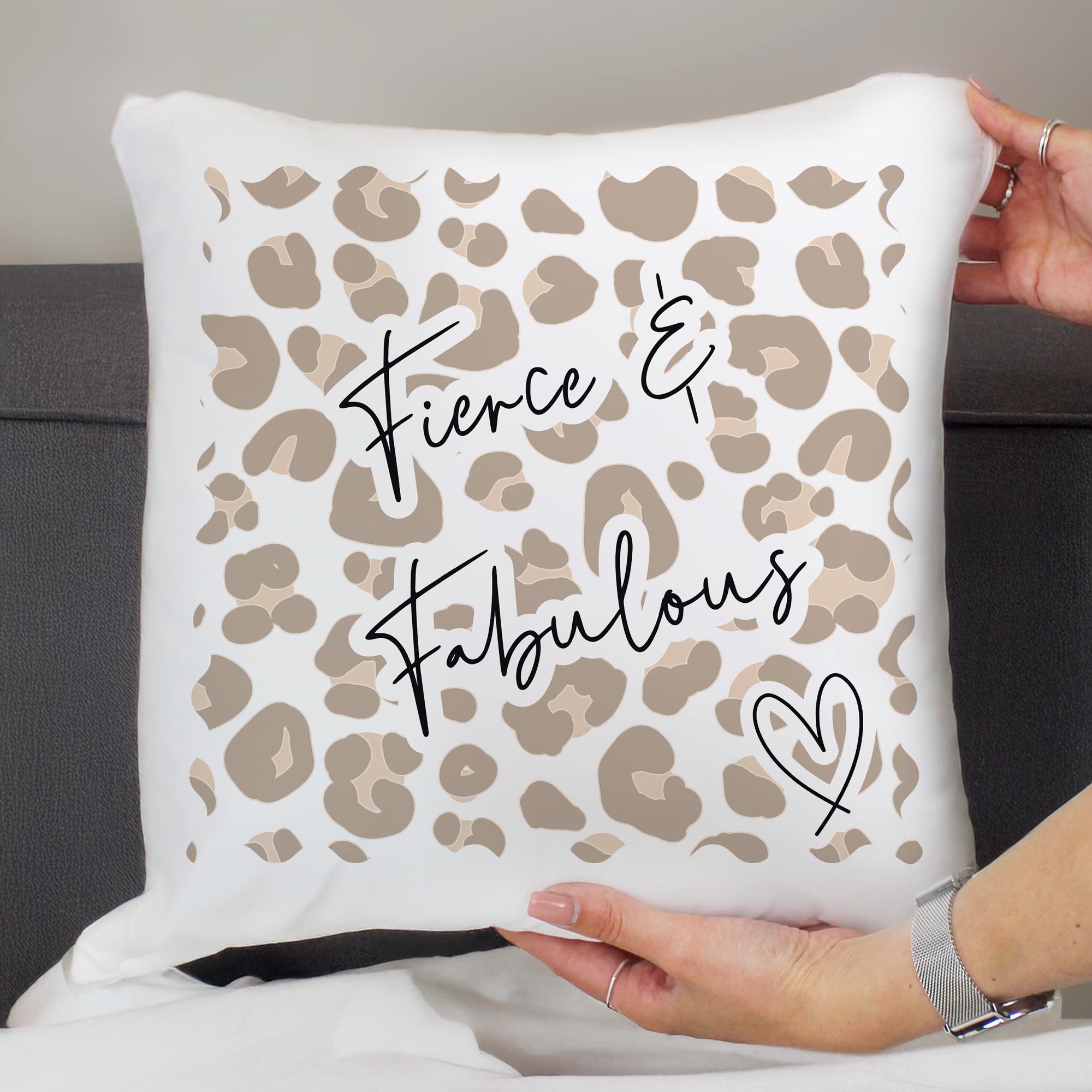 Personalised Leopard Print Cushion