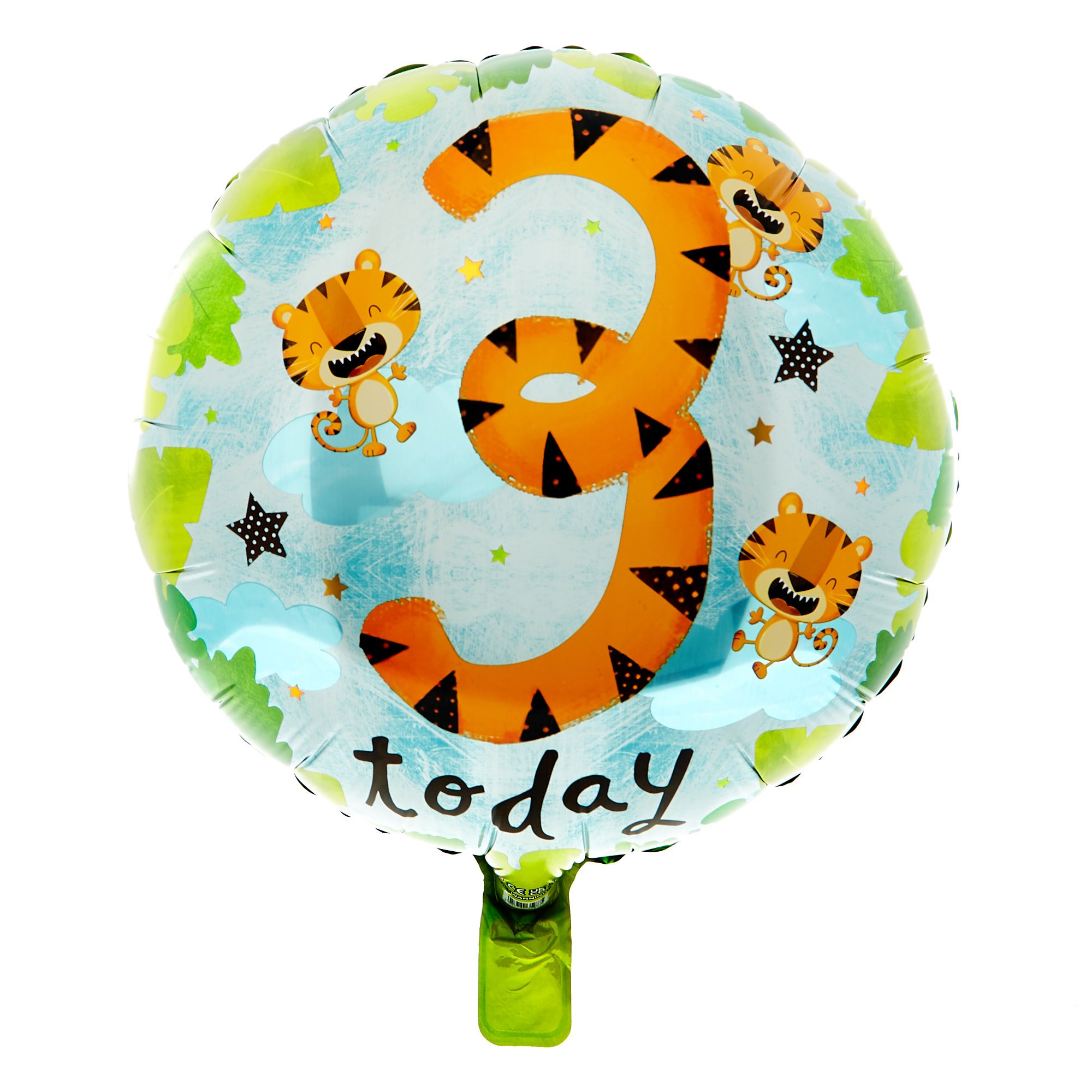Tiger 3rd Birthday Balloon Bouquet - DELIVERED INFLATED!