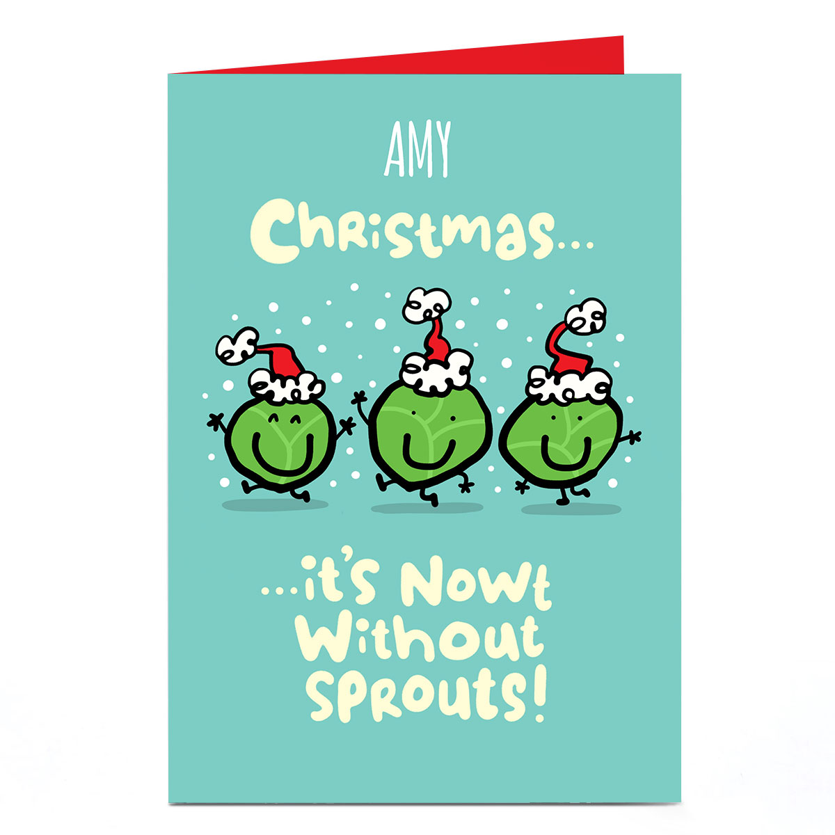Personalised Fruitloops Christmas Card - Sprouts!