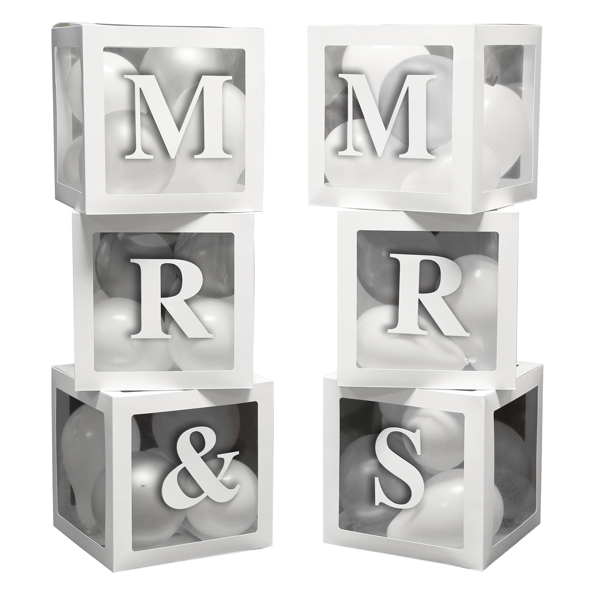 MR & MRS Balloon Boxes (Includes 24 Balloons)