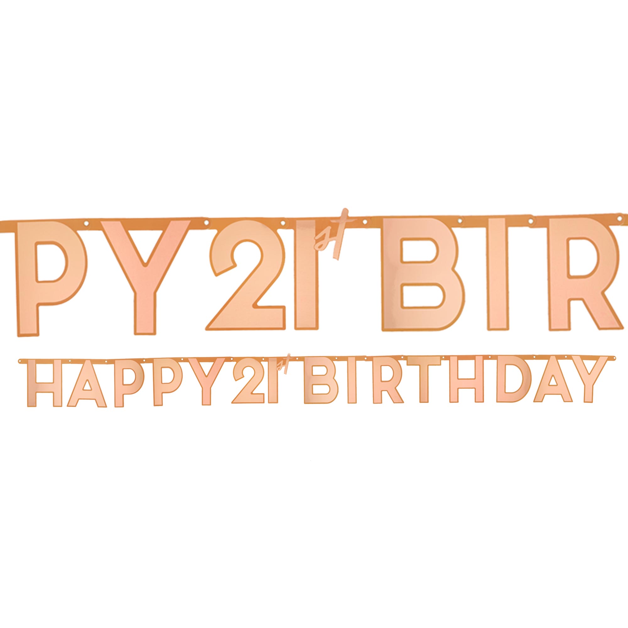 Rose Gold 21st Birthday Letter Banner
