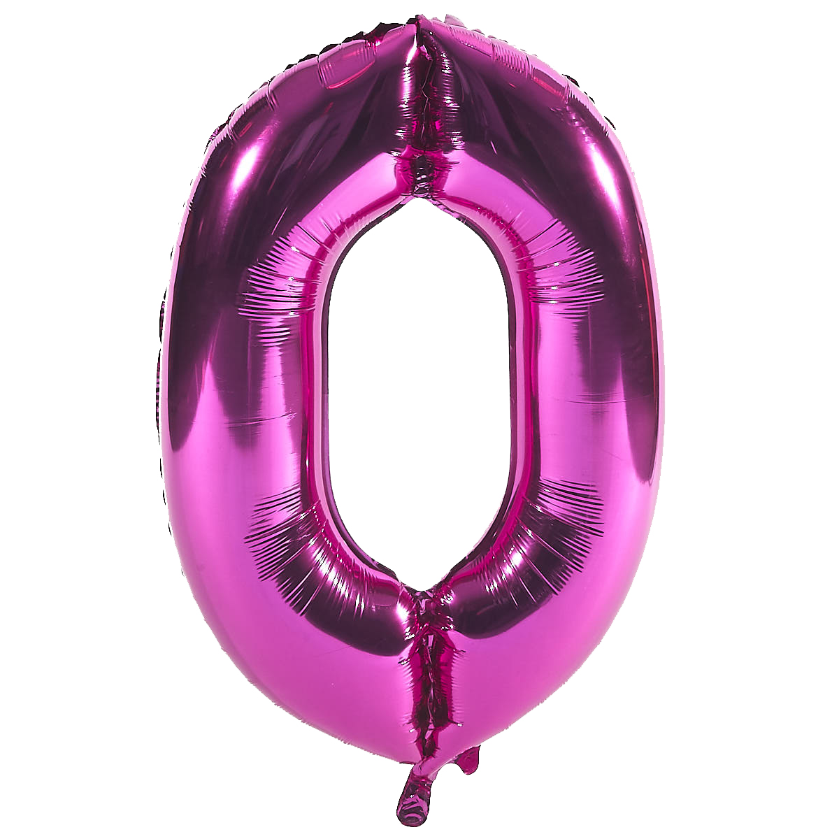 Age 60 Giant Foil Helium Numeral Balloons - Pink (deflated)