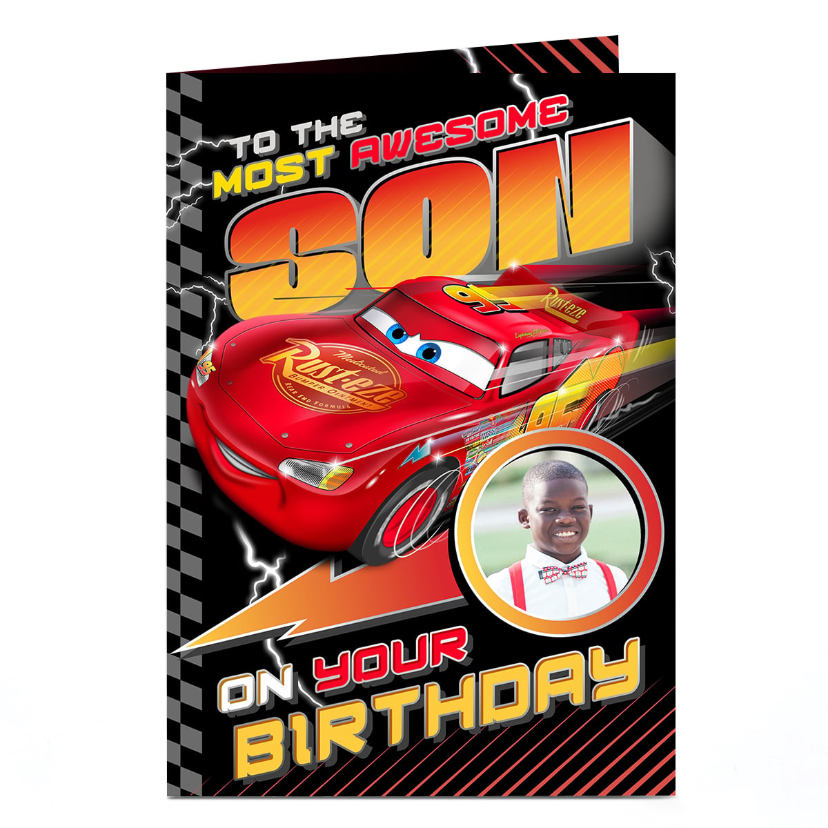 Photo Cars Birthday Card - Most Awesome Son
