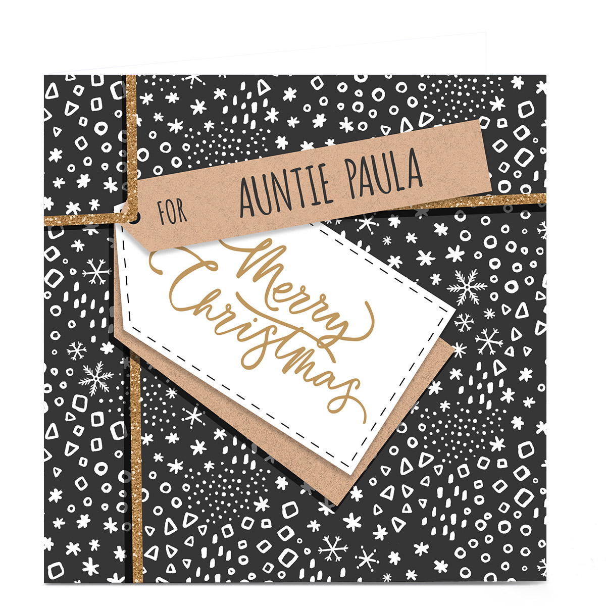 Personalised Christmas Card - Festive Gift Wrap