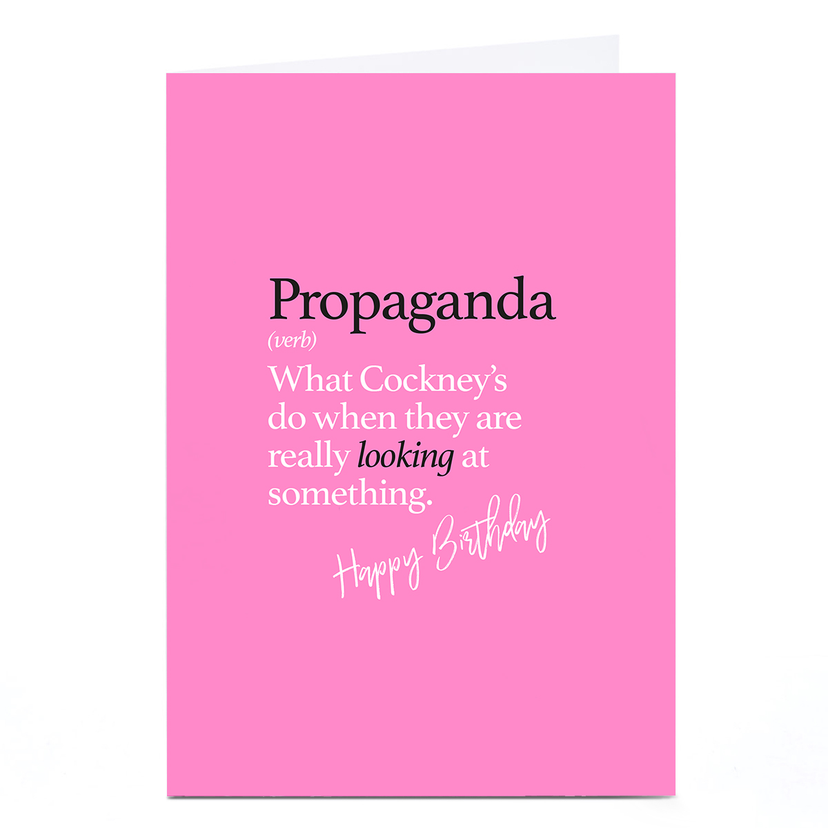 Personalised Punk Birthday Card - Propaganda