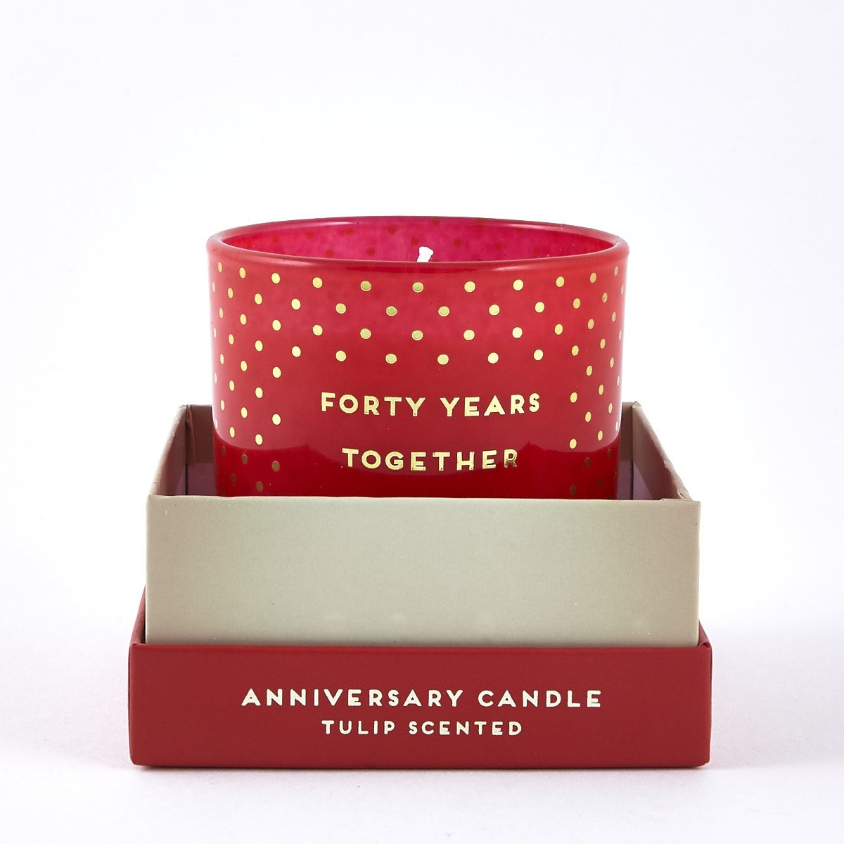 Tulip Scented Ruby Wedding Anniversary Candle