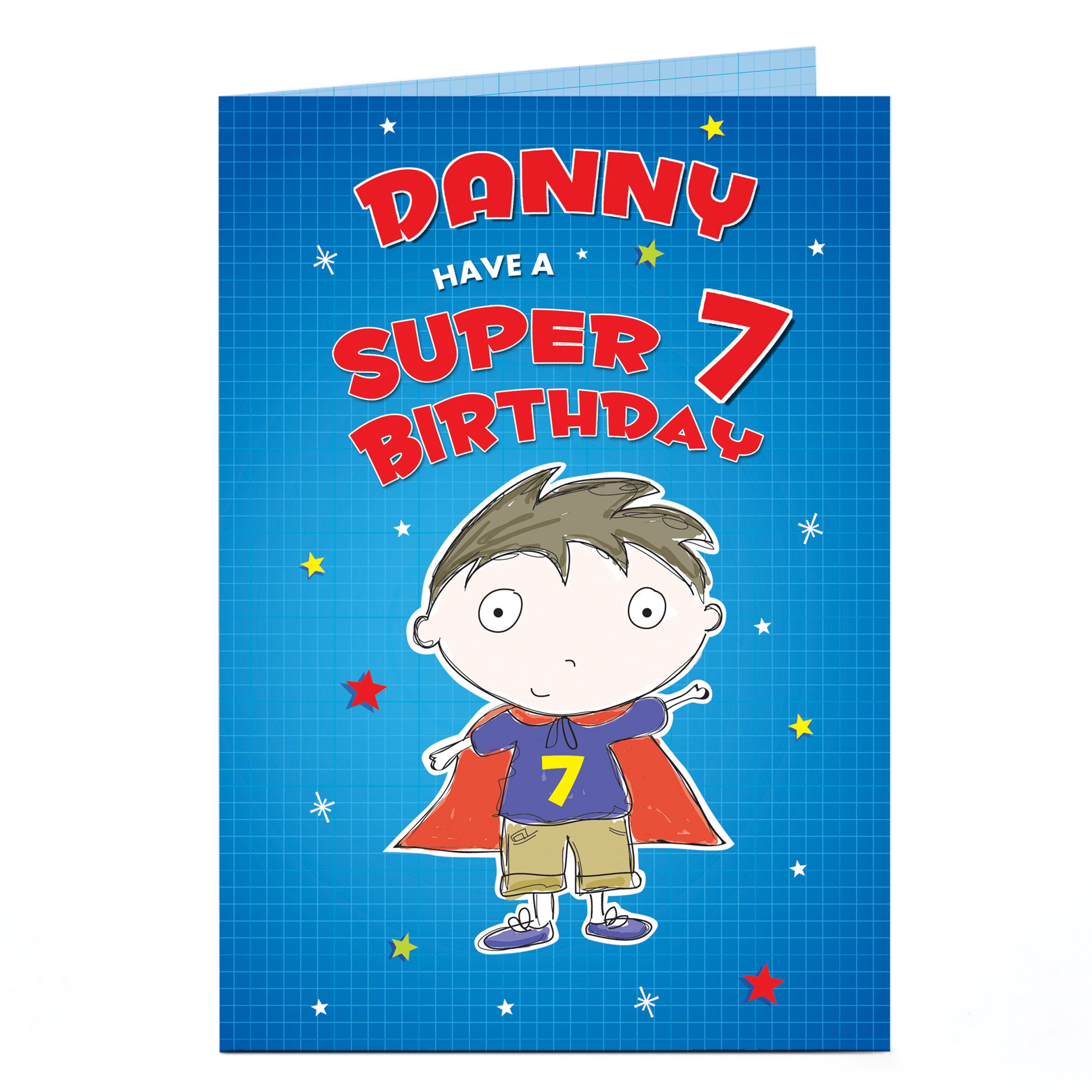 Personalised Editable Age Birthday Card - Super Birthday