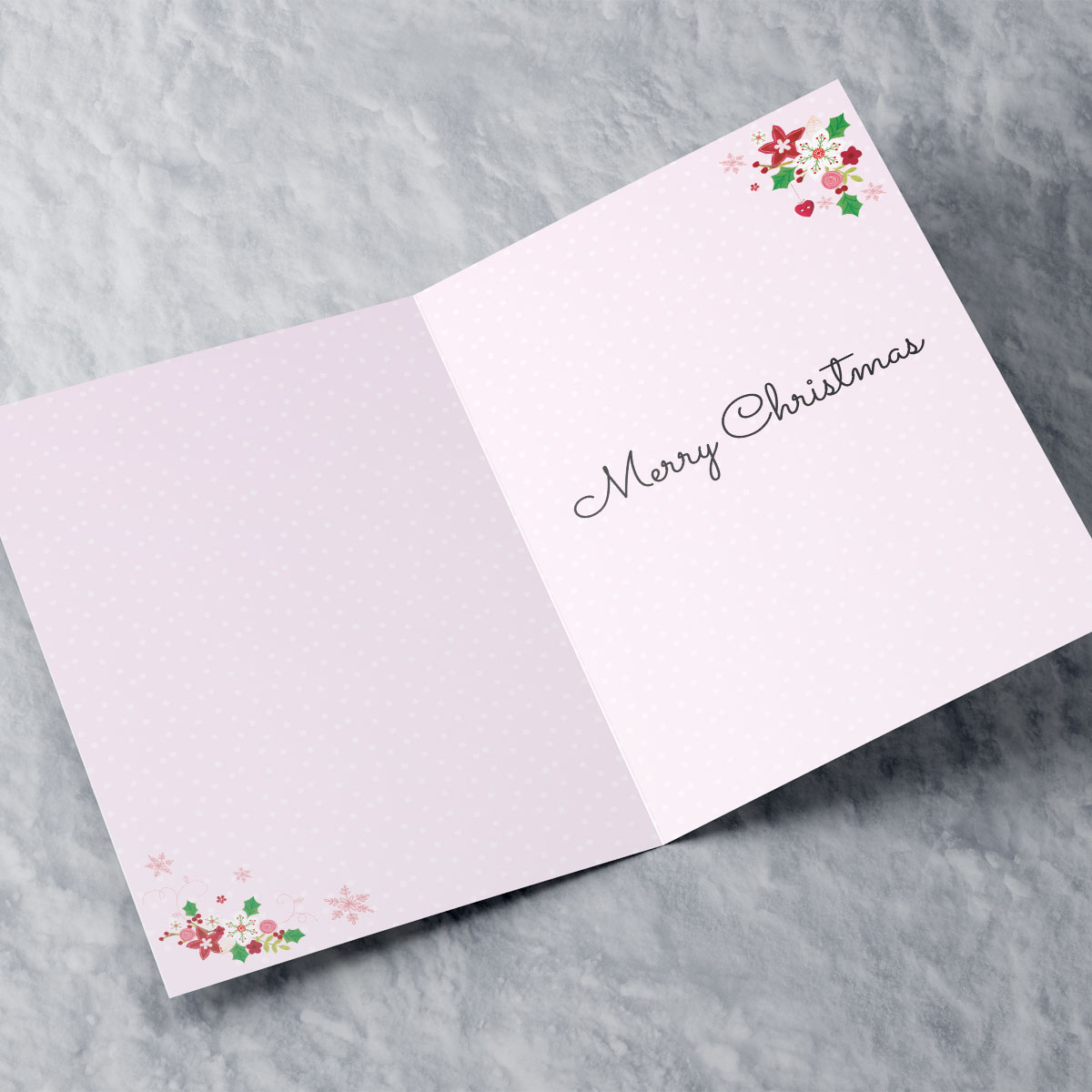 Personalised Christmas Card - Just For You Red & Blue