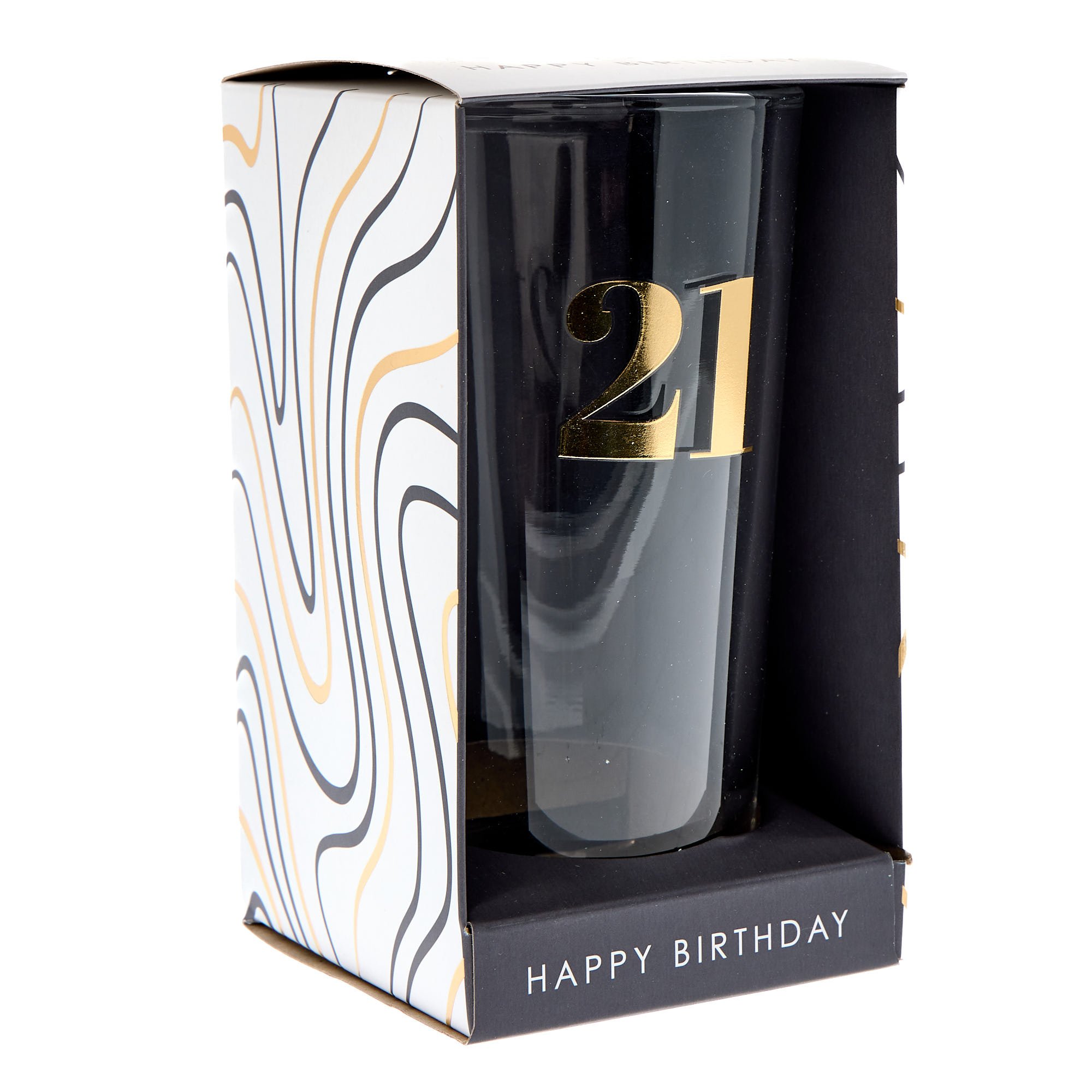 Blue & Gold 21st Birthday Pint Glass
