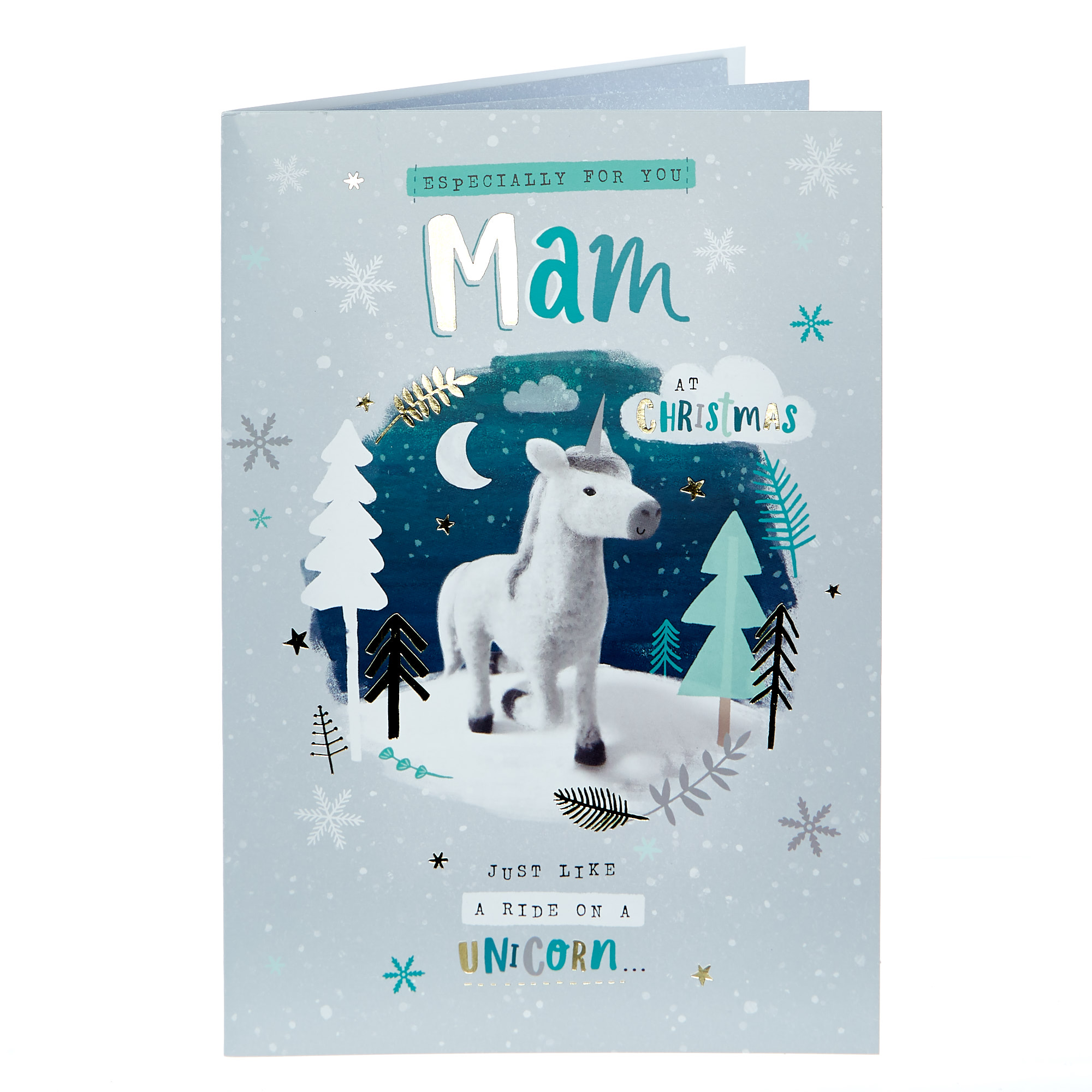 Christmas Card - For You Mam Unicorn