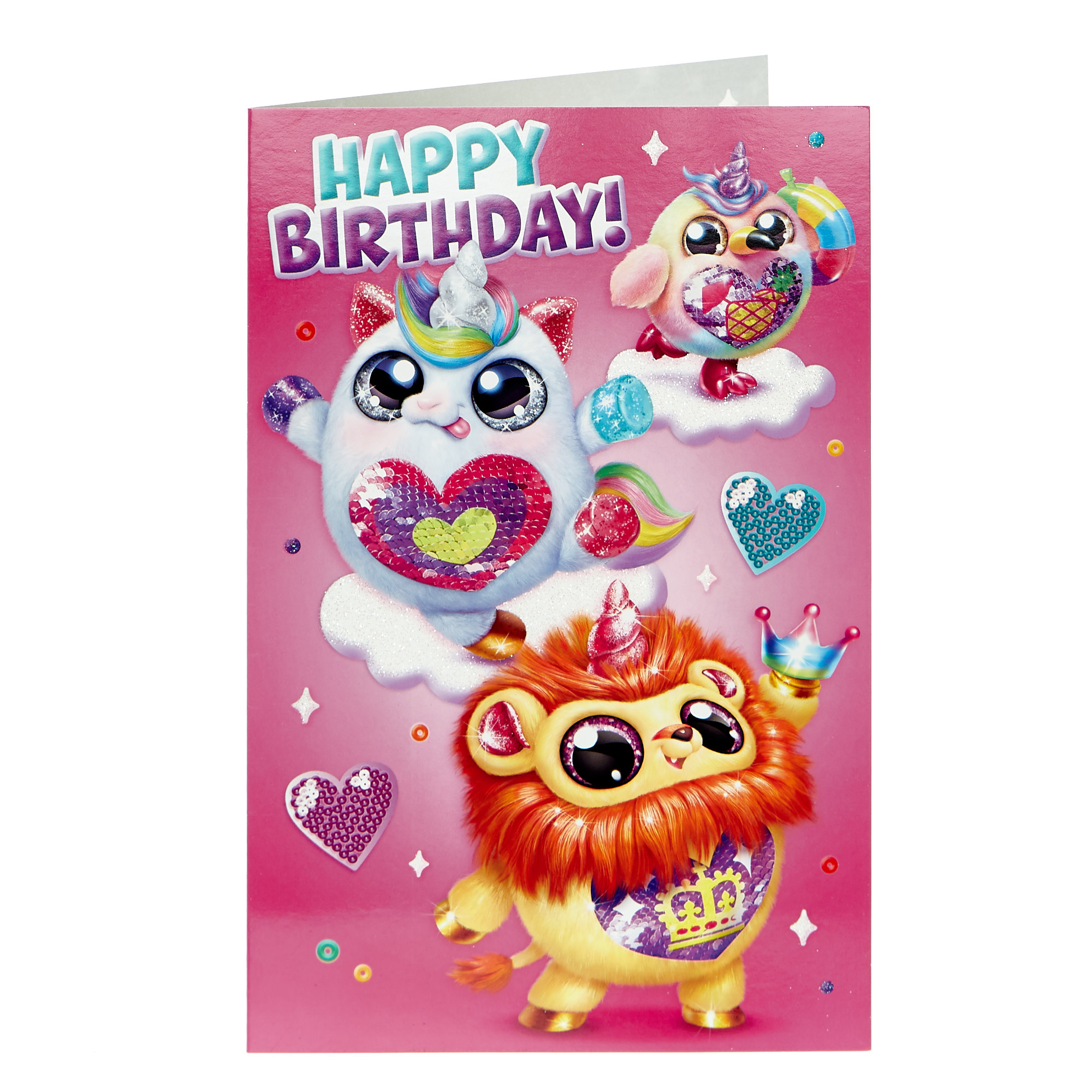 Rainbocorns Birthday Card - Sequin Surprise!