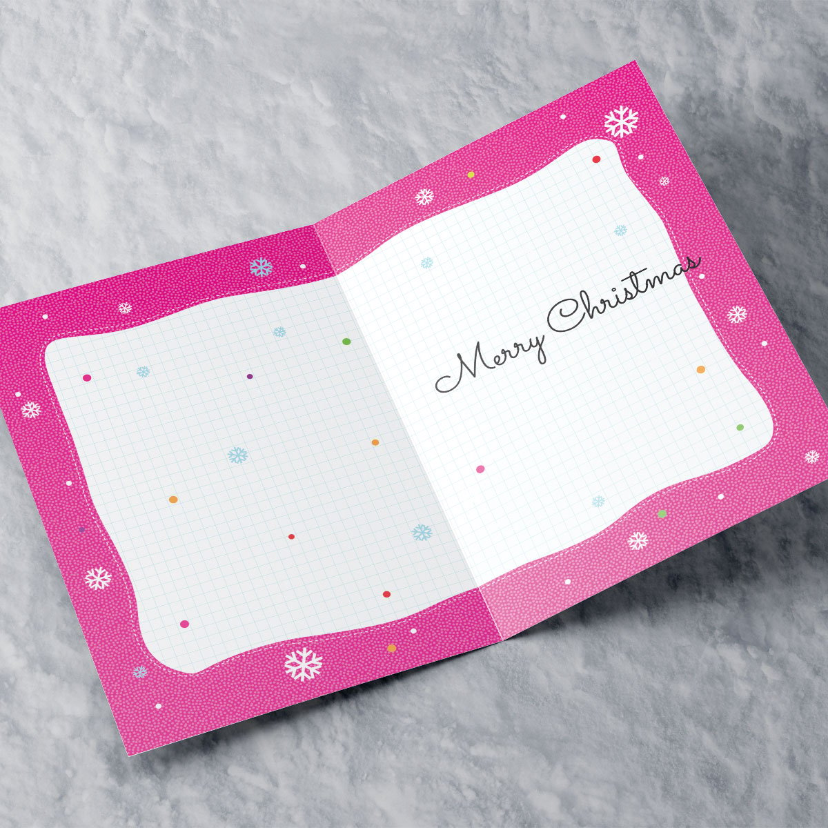 Personalised Christmas Card - Cute Santa