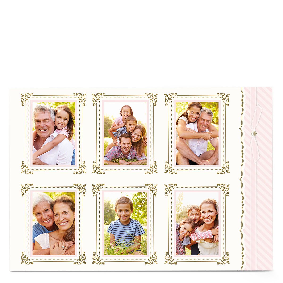 Photo Card - White And Gold Frames