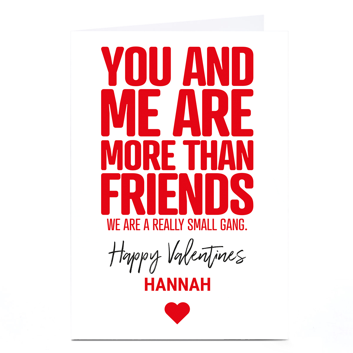 Personalised Punk Valentine's Day Card - More Than Friends