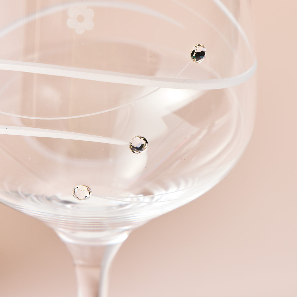 Engraved Swarovski Elements Diamante Wine Glass - One Amazing