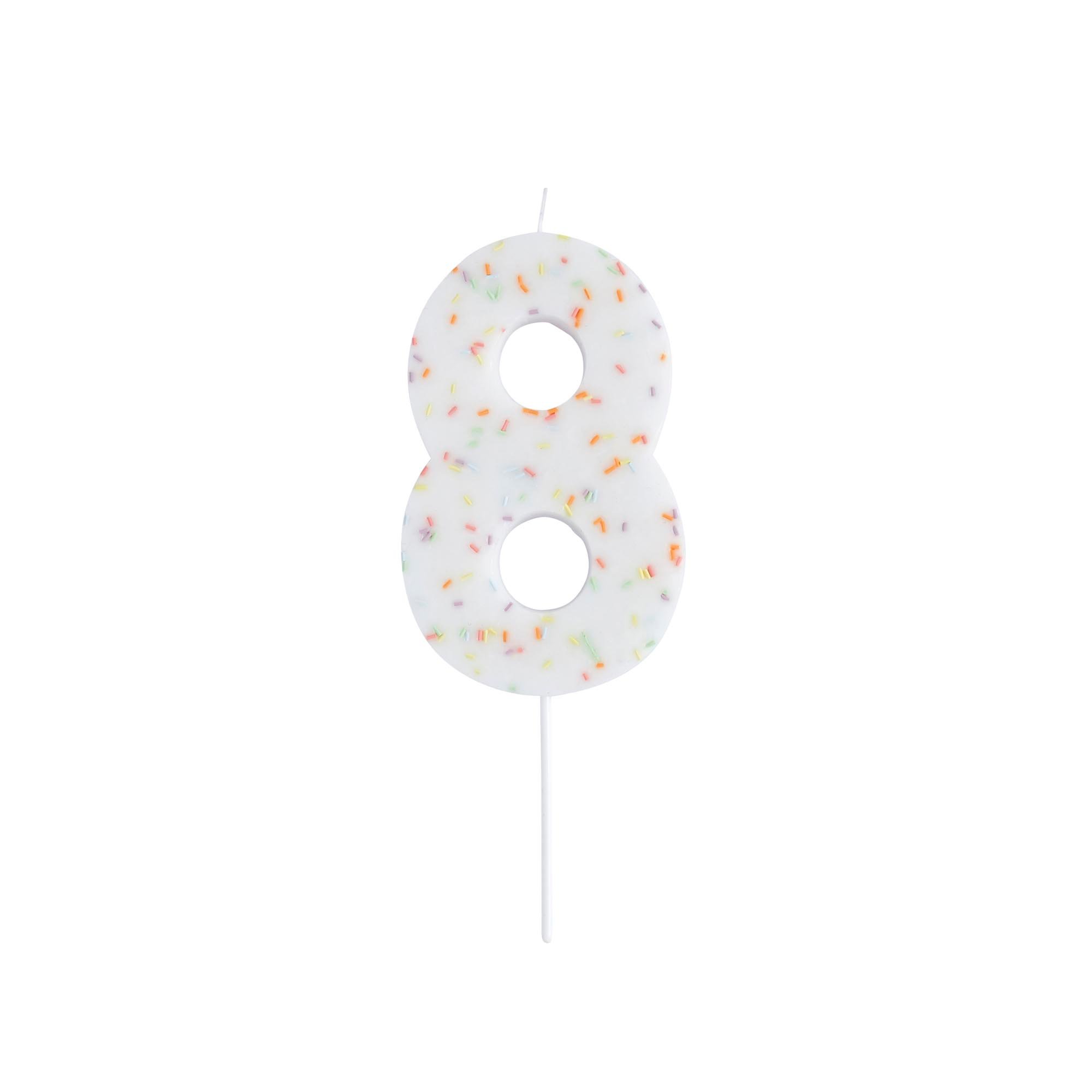 Giant Sprinkle Number Cake Candle (0-9)