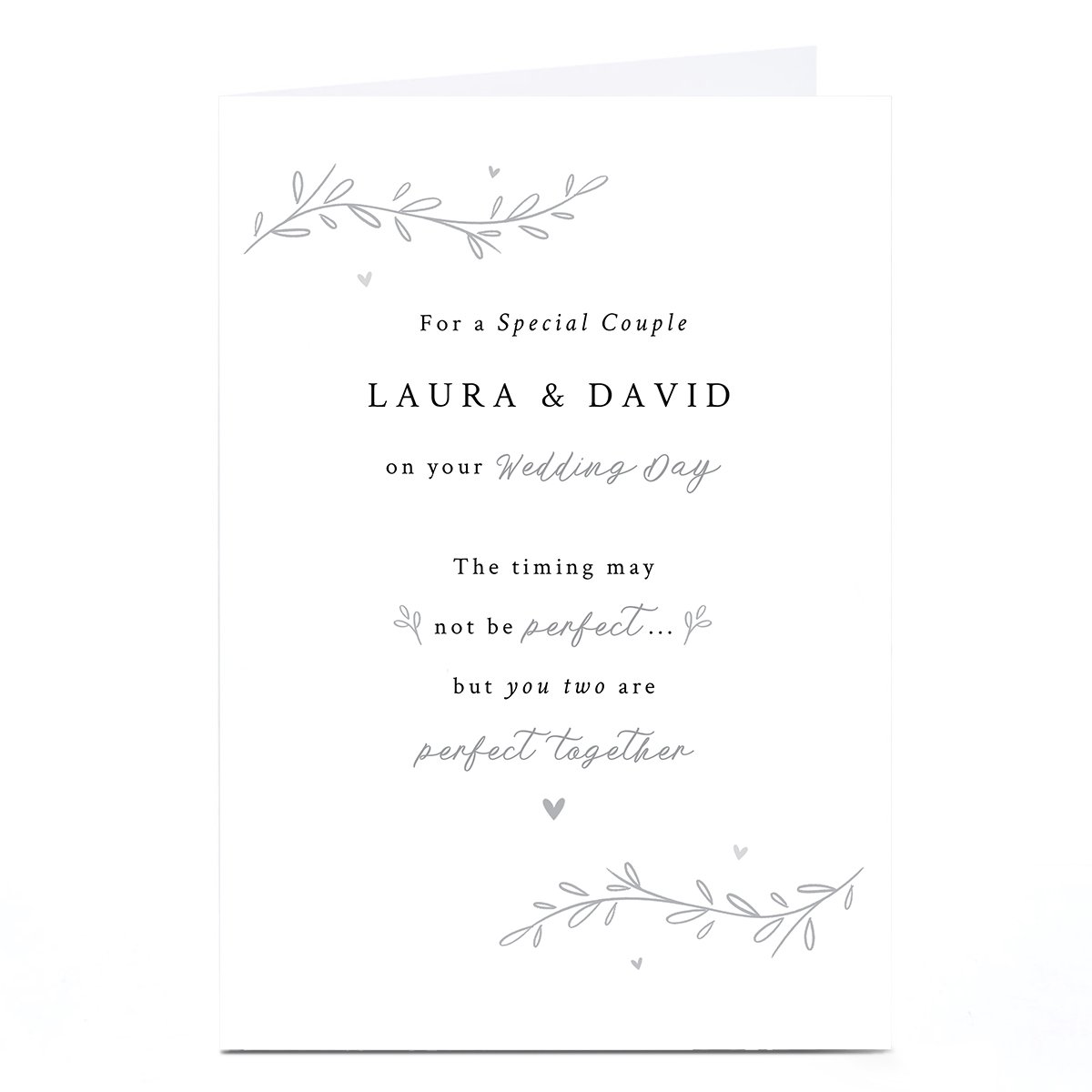 Personalised Lockdown Wedding Card - Perfect Together 
