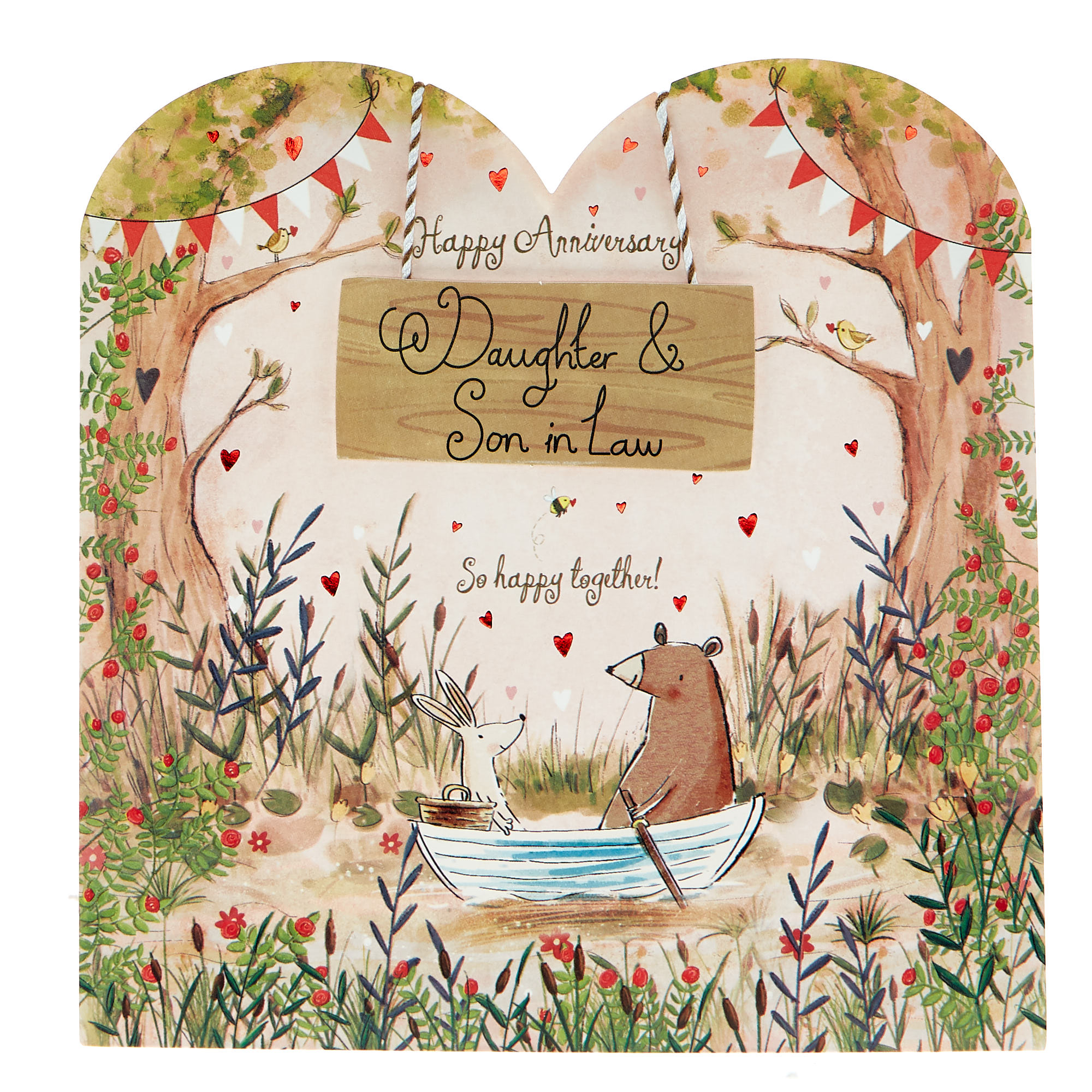 Exquisite Collection Anniversary Card - Daughter & Son In Law