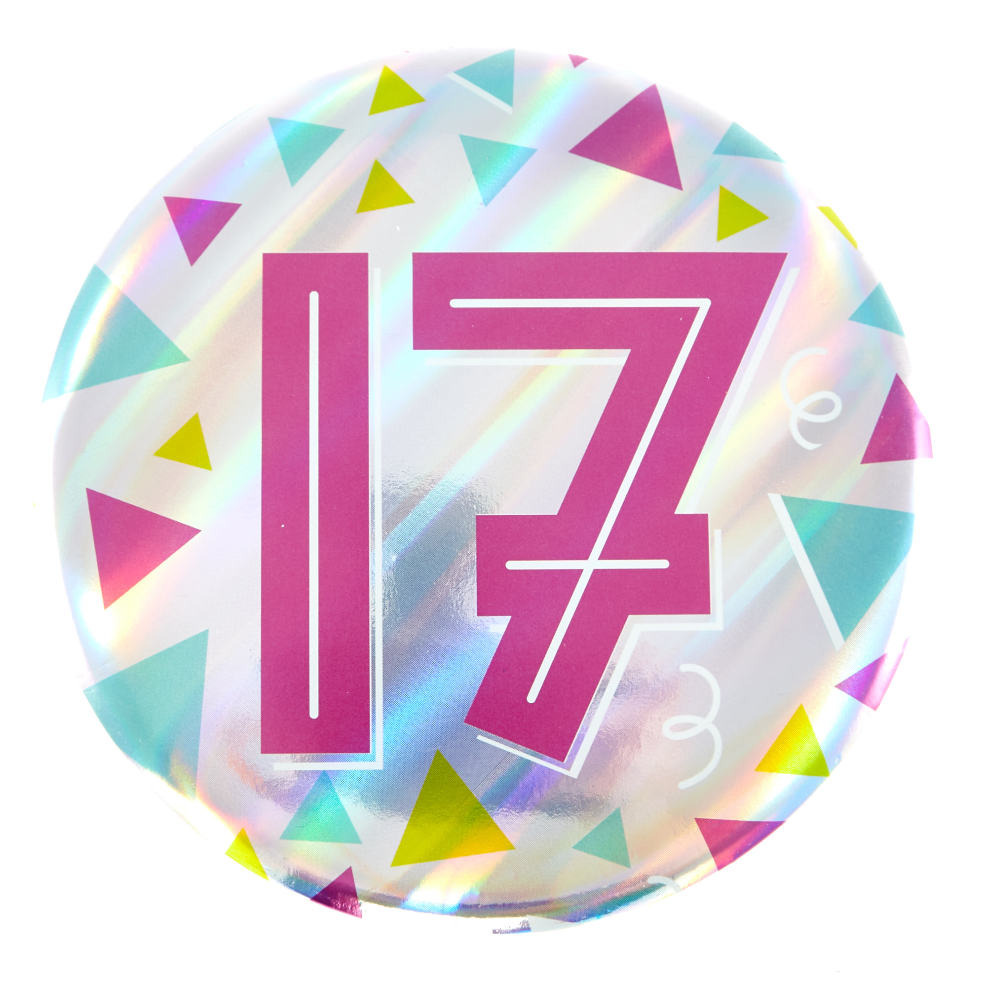 Giant 17th Birthday Badge - Pink