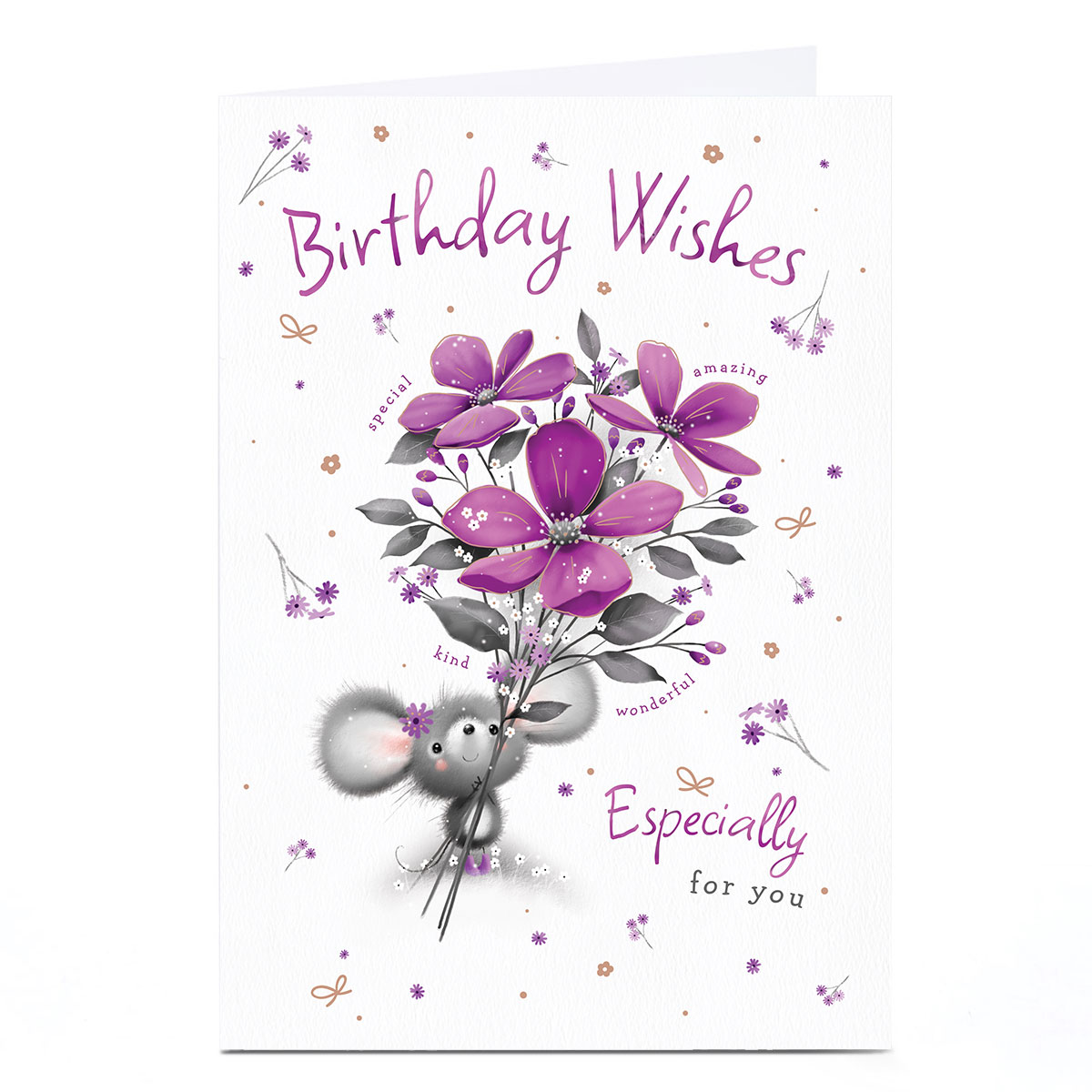 Personalised Birthday Card - Birthday Wishes Especially For You Mouse