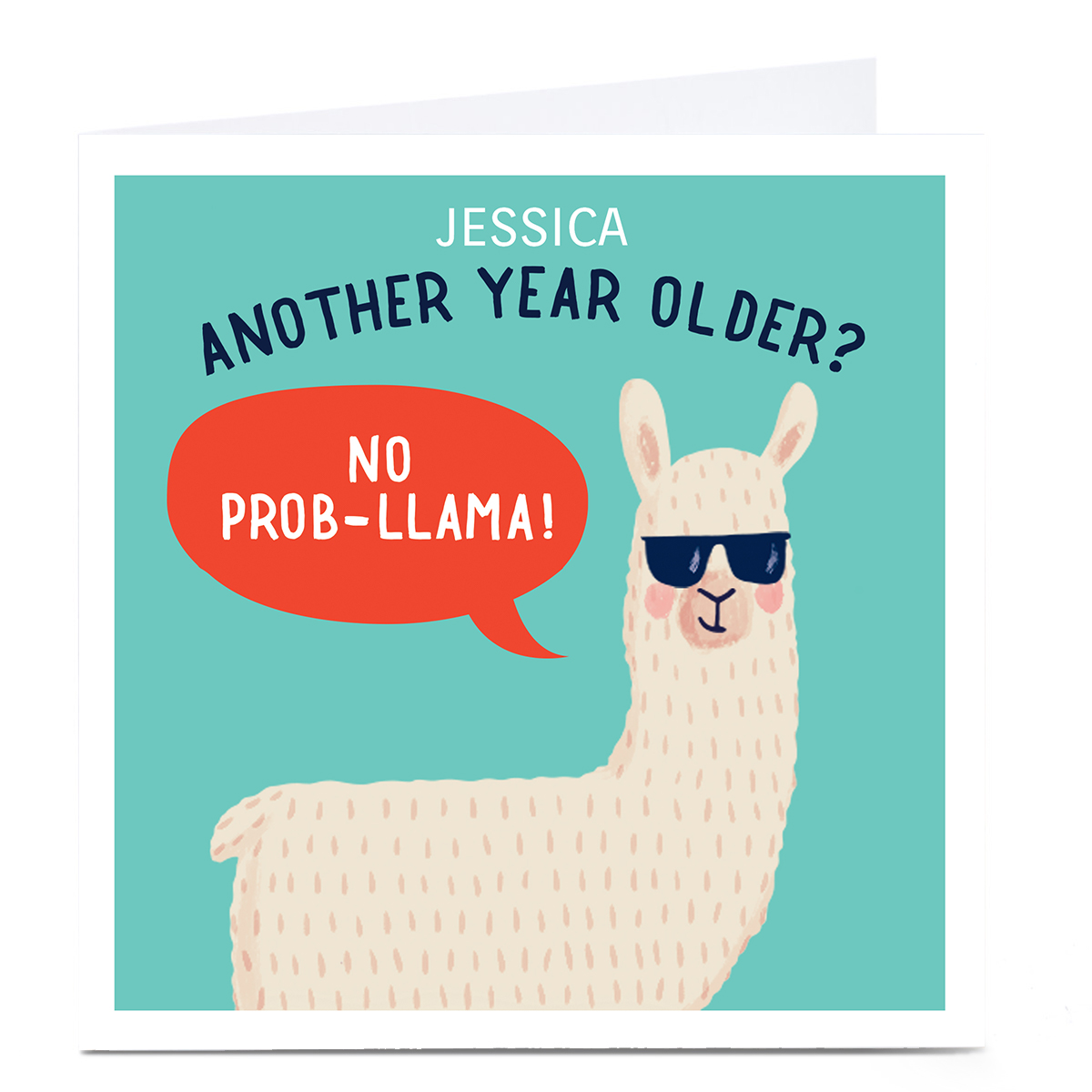Personalised Pop! Birthday Card - No Prob-Llama
