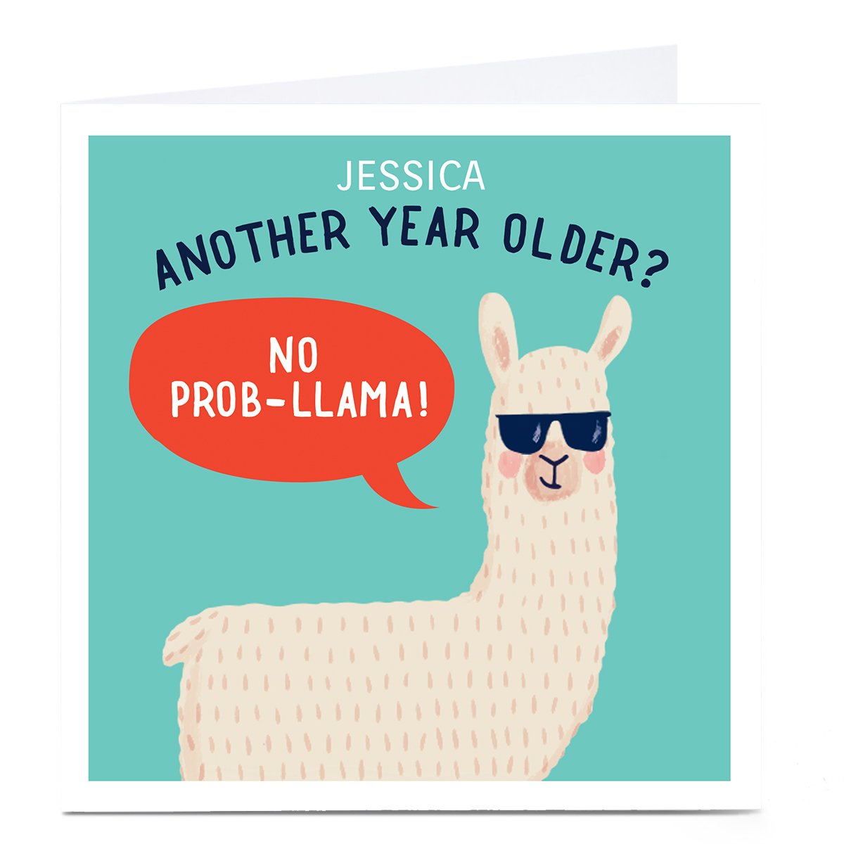 Personalised Pop! Birthday Card - No Prob-Llama