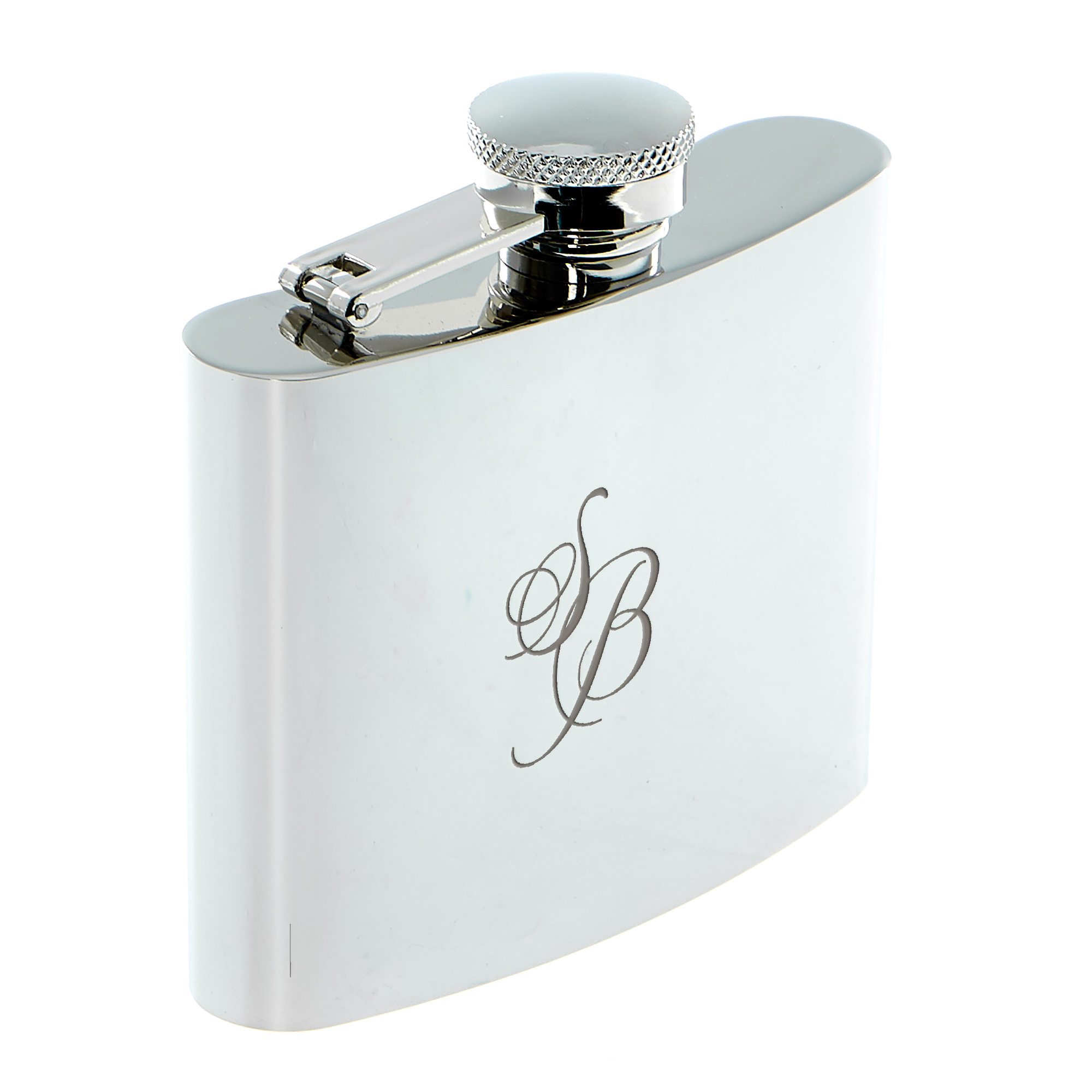 Personalised Engraved Stainless Steel Hip Flask - Initials