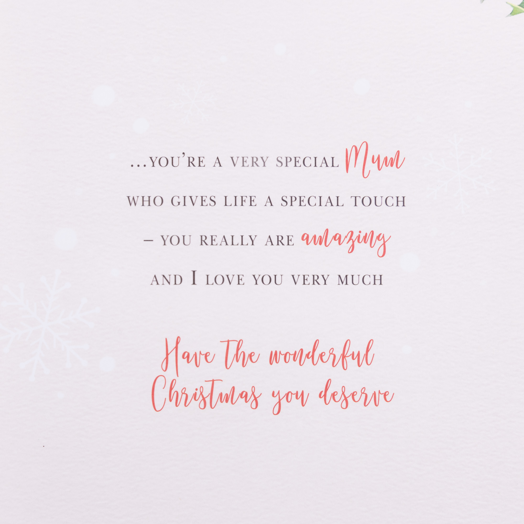 Christmas Card - Mum, Red Robin 