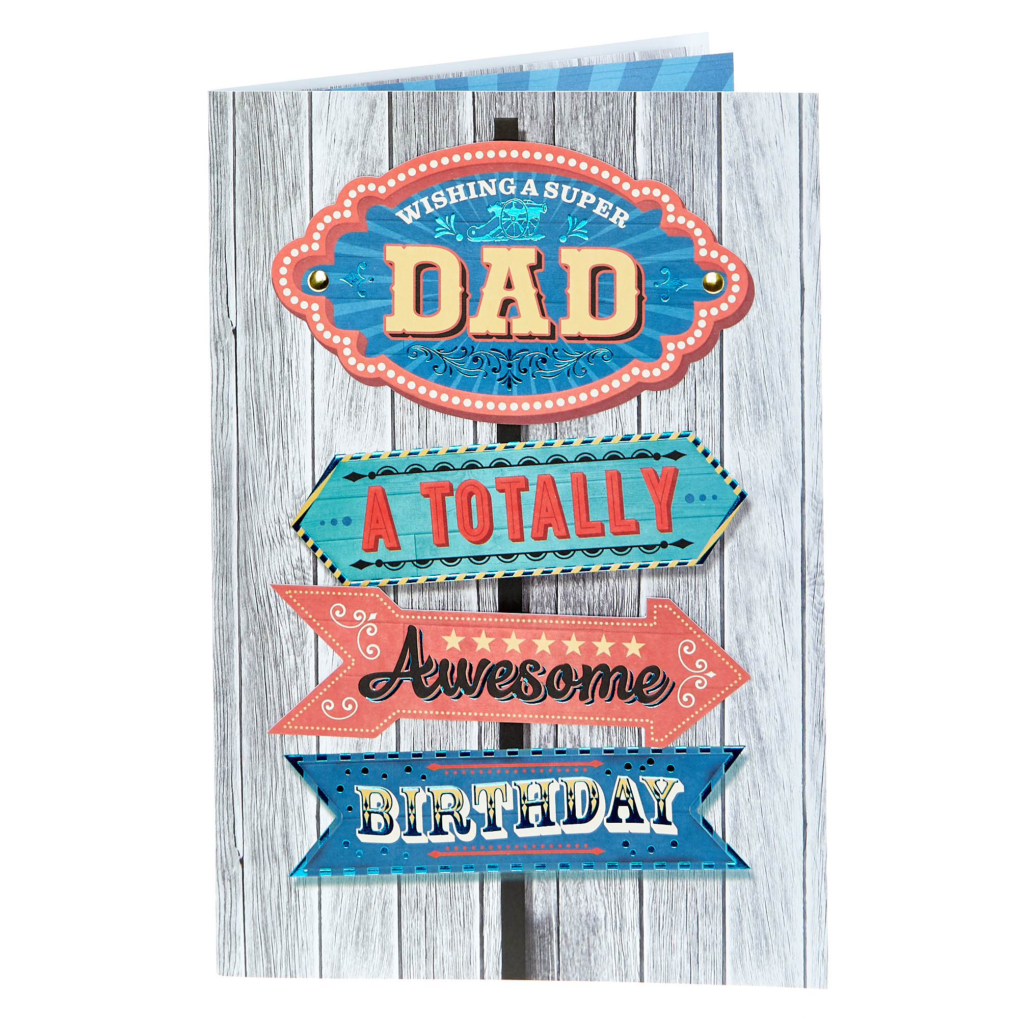Birthday Card - Super Dad Totally Awesome