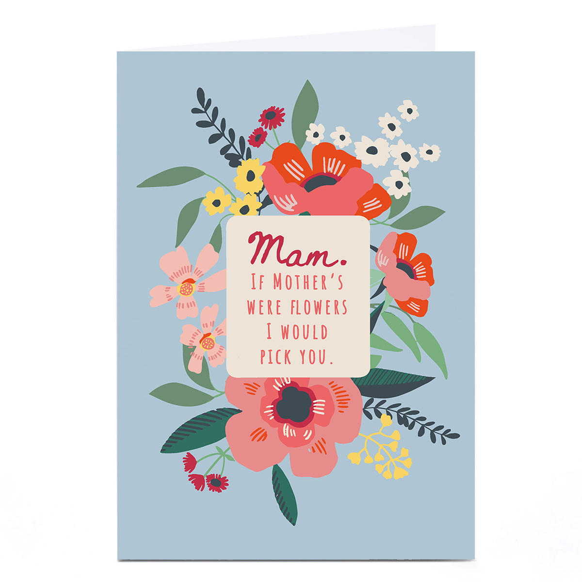 Personalised Bev Hopwood Mother's Day Card - Pick You, Mam