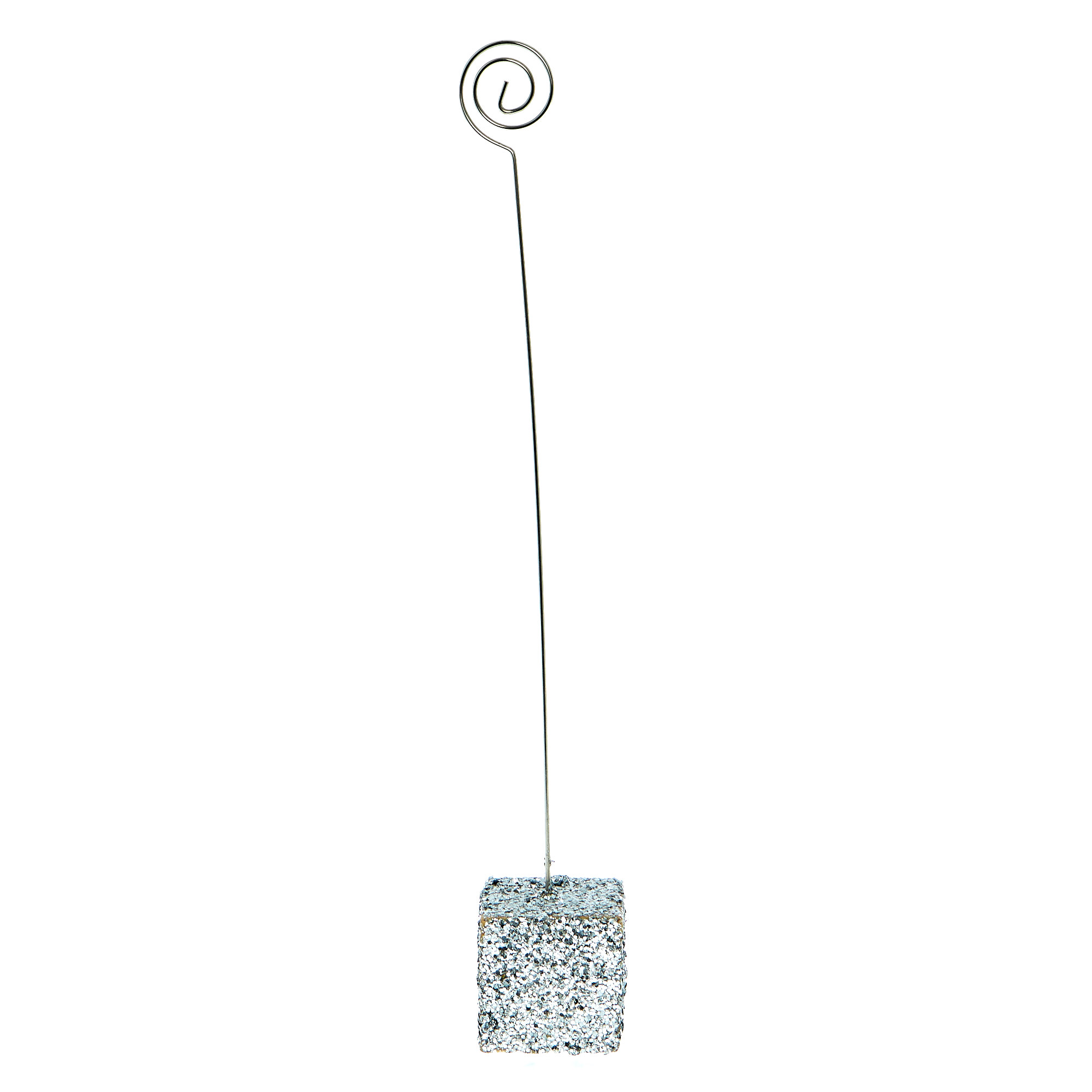 Silver Glittery Table Card Holder