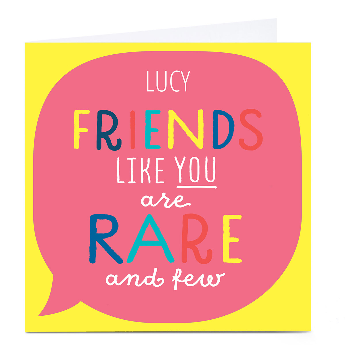 Personalised Hello! Card - Friends like you Rare