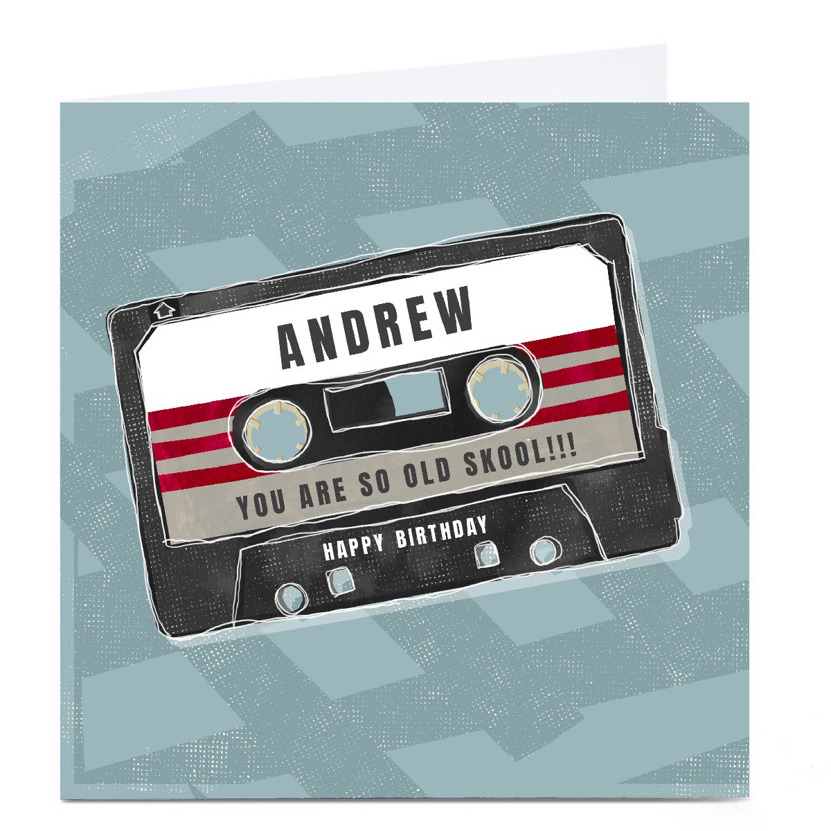 Personalised Kerry Spurling Birthday Card - Old Skool Cassette Tape