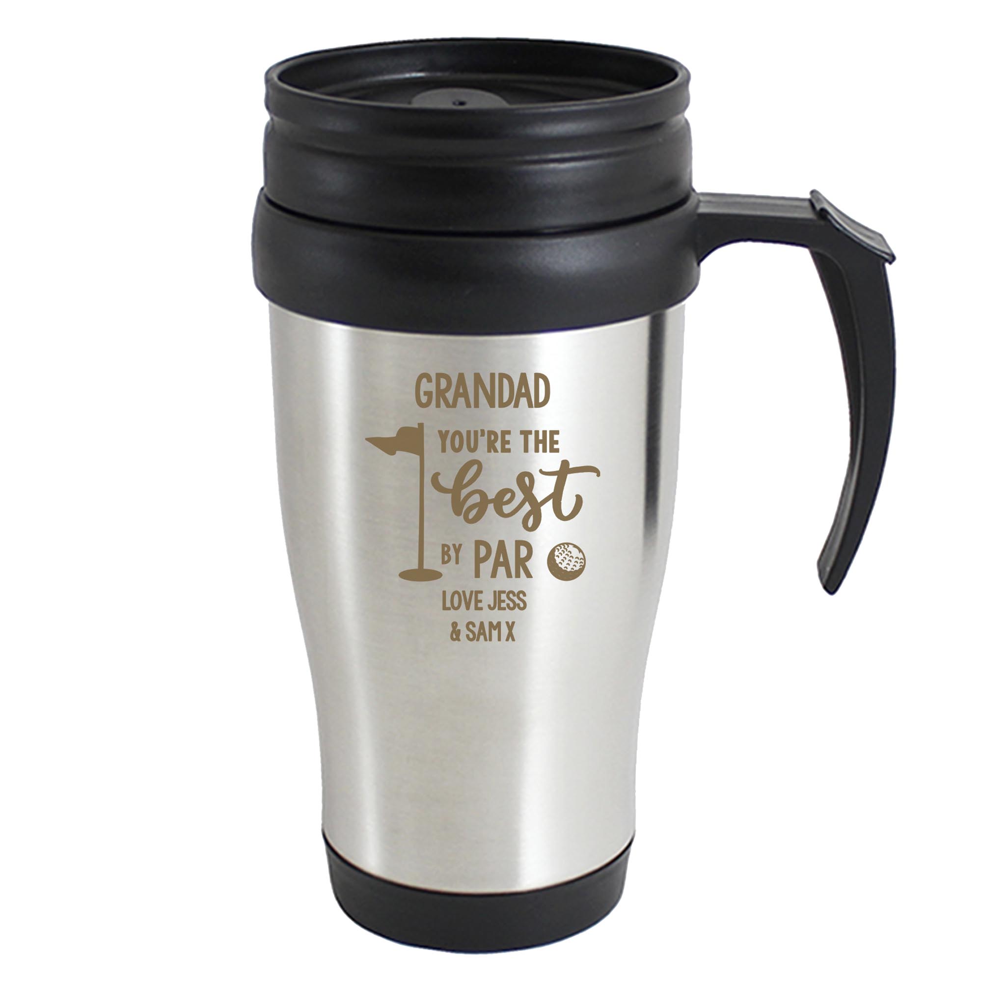 Personalised Best By Par Travel Mug