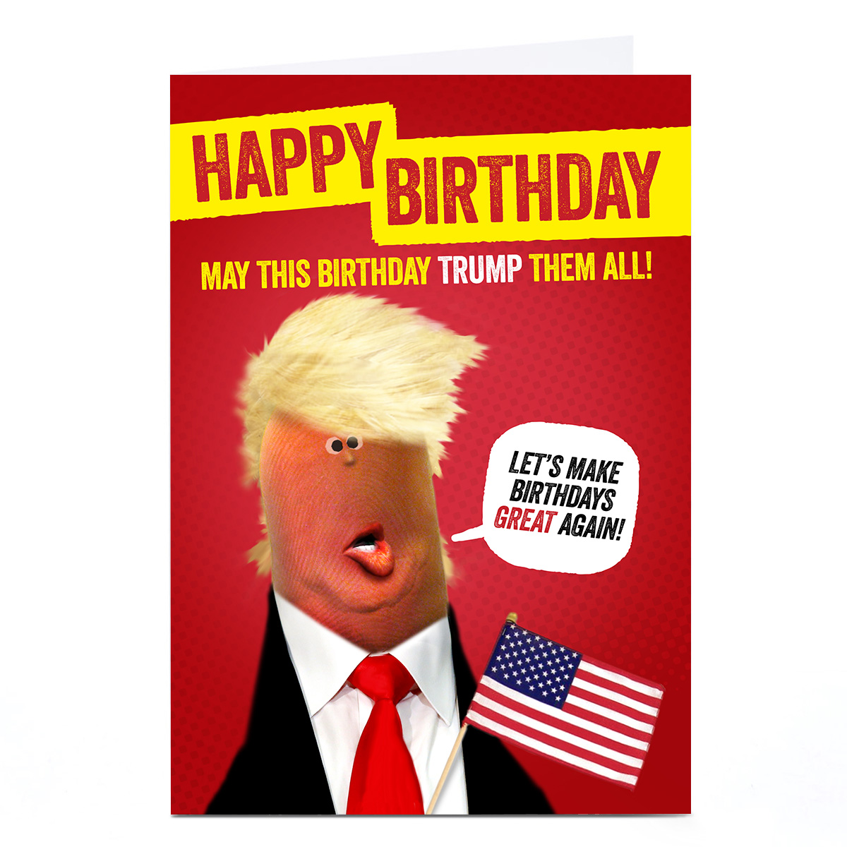 Personalised Finger Quips Birthday Card - May It Trump Them All