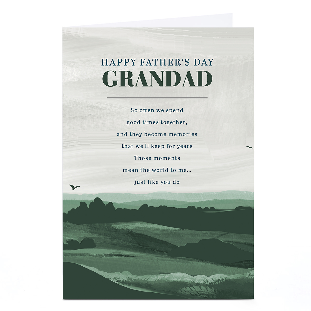 Personalised Father's Day Card - Mean The World To Me, Grandad