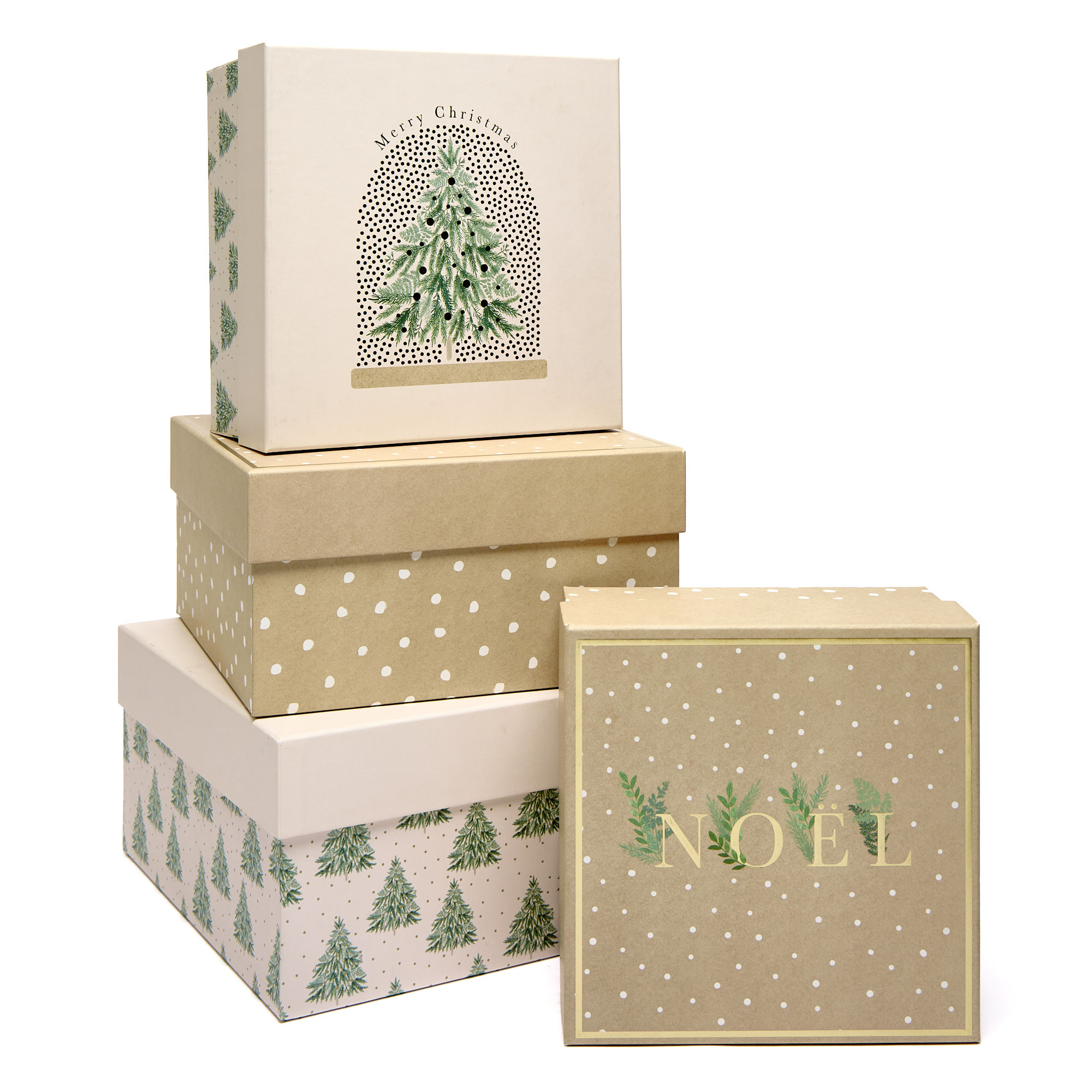 Lush & Simple Christmas Gift Boxes - Set of 4